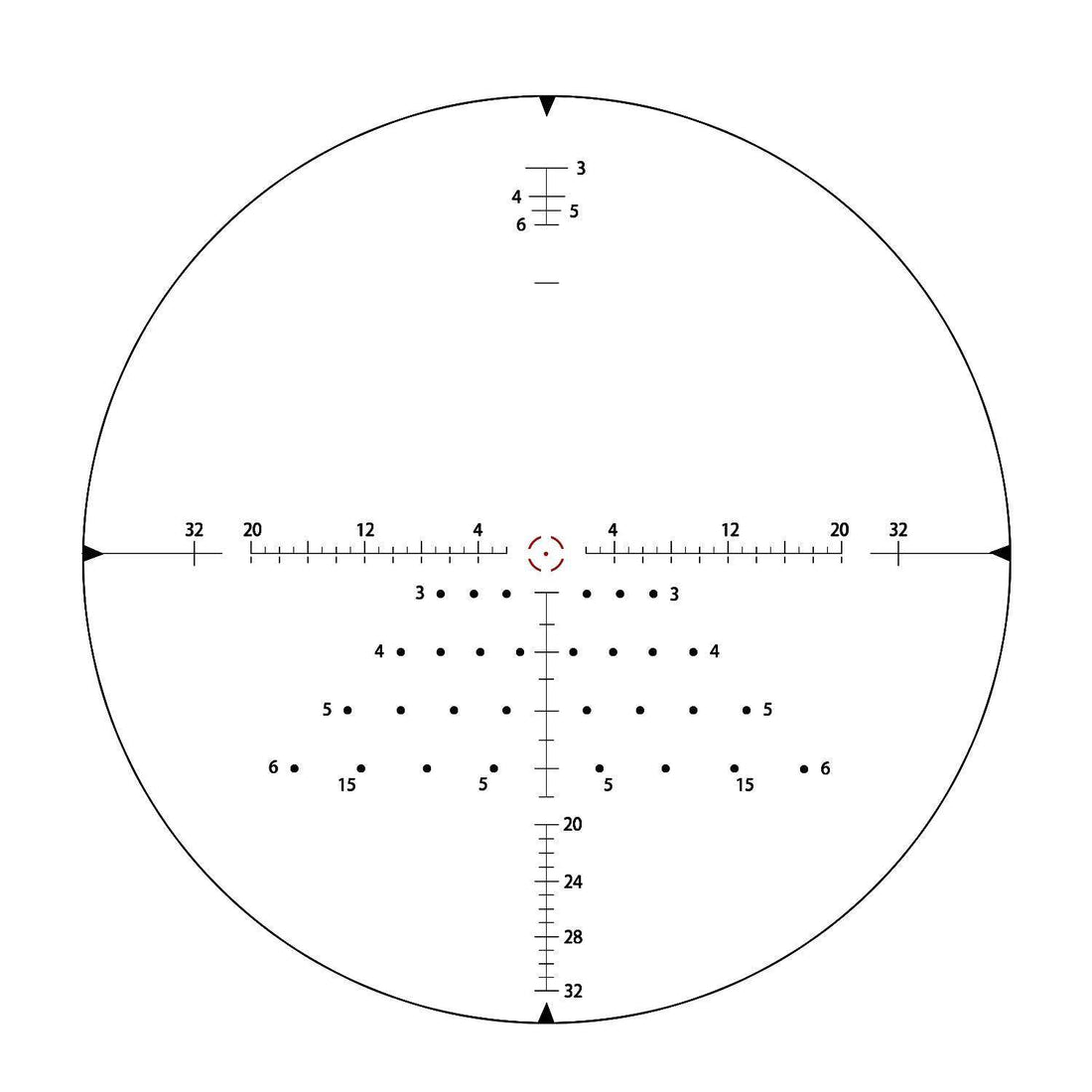 T-Eagle Long Range Riflescope AR 1.5-15X32 IR - T-EAGLE