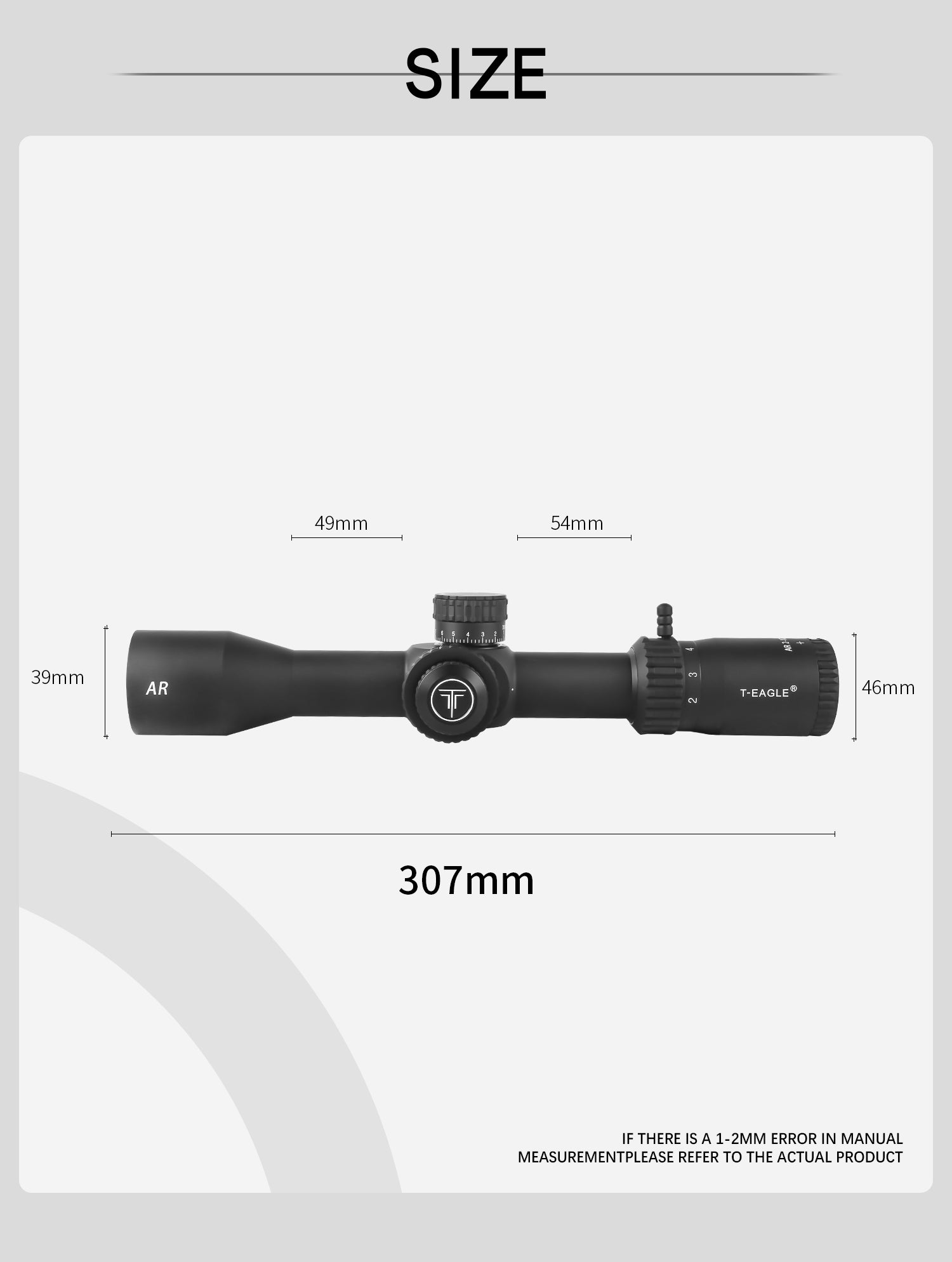 T-Eagle Long Range Riflescope AR 2-12X40 SF