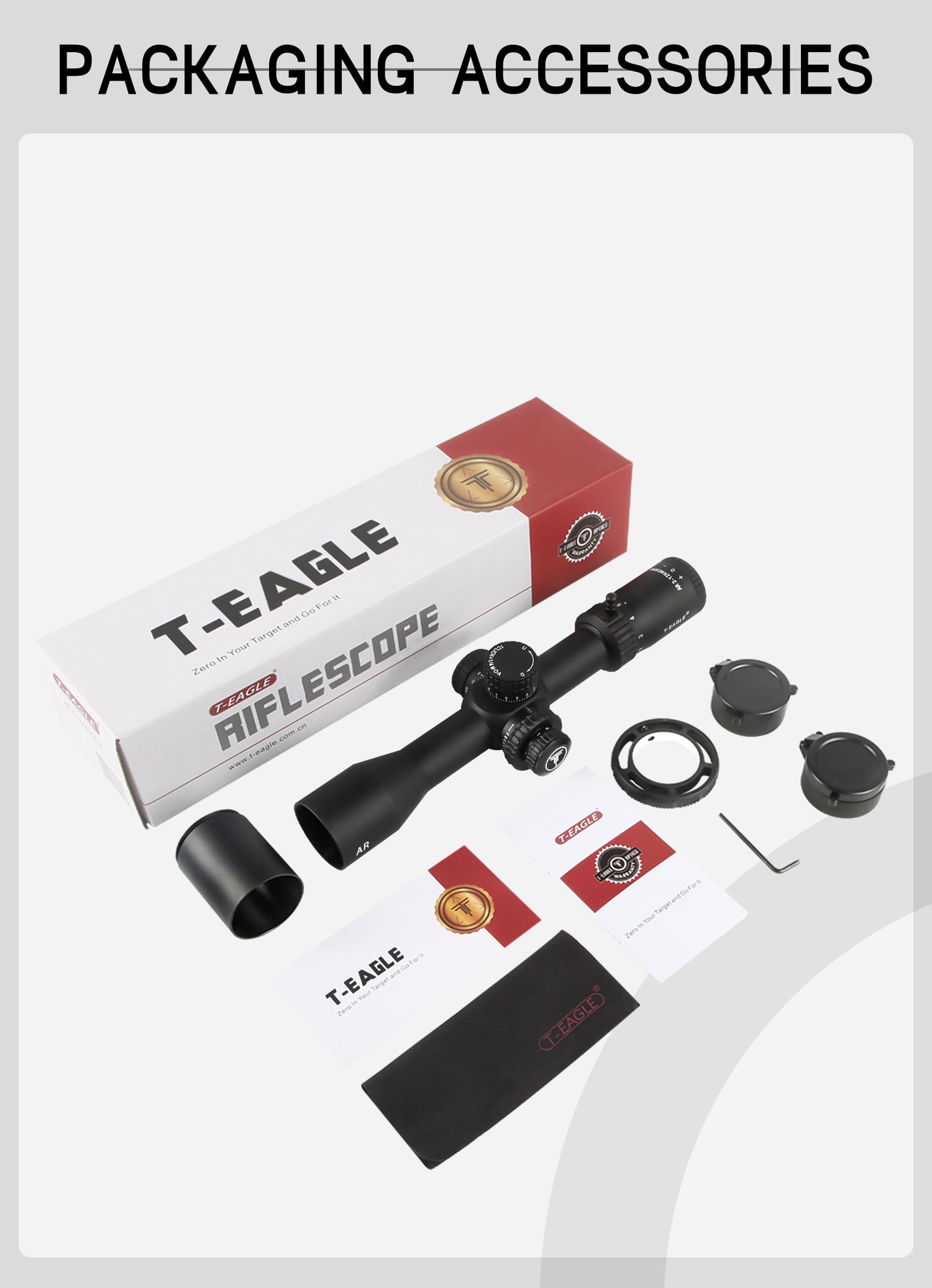 T-Eagle Long Range Riflescope AR 2-12X40 SF