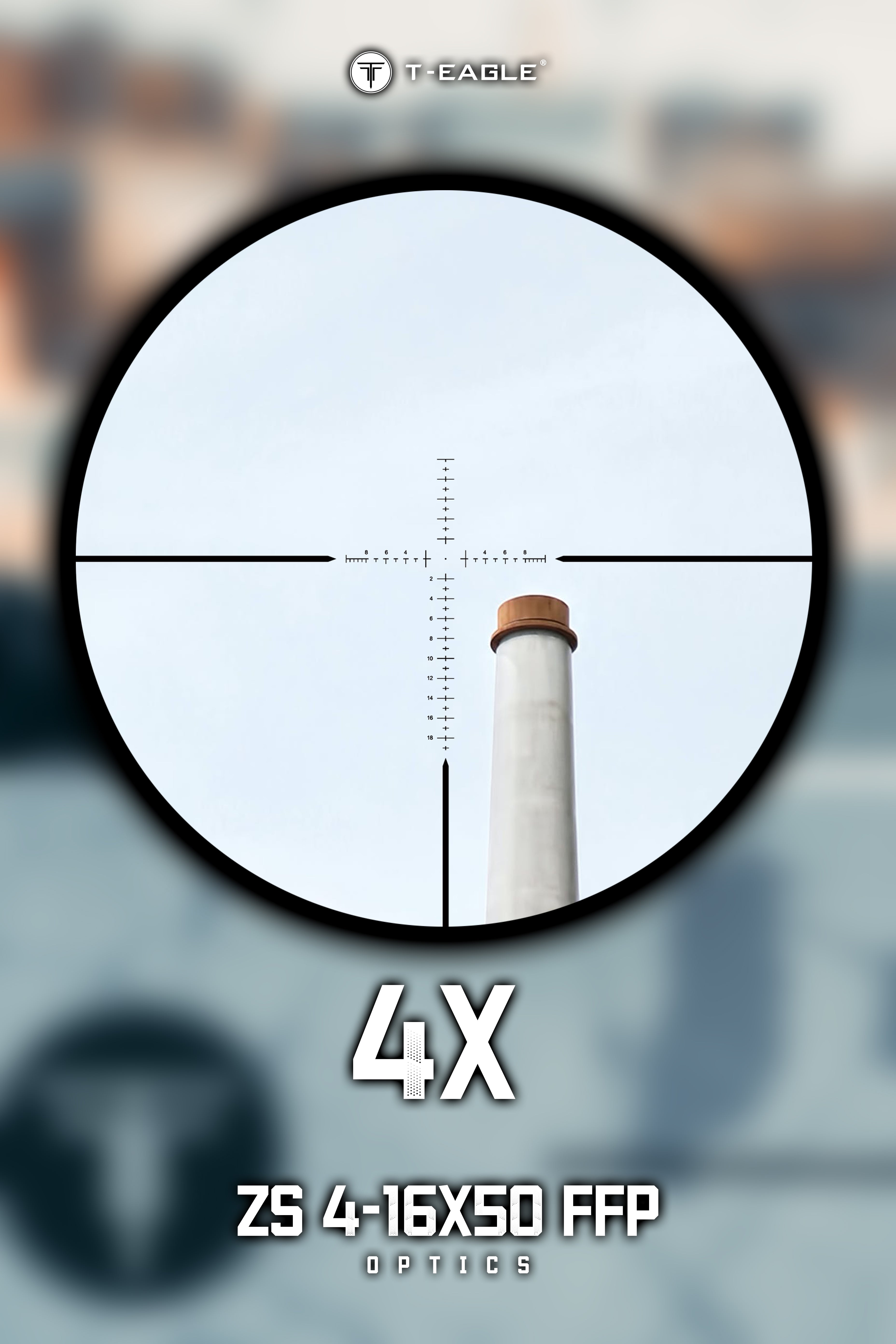 T-Eagle Long Range Riflescope ZS4-16X50 FFP 1/10 MRAD