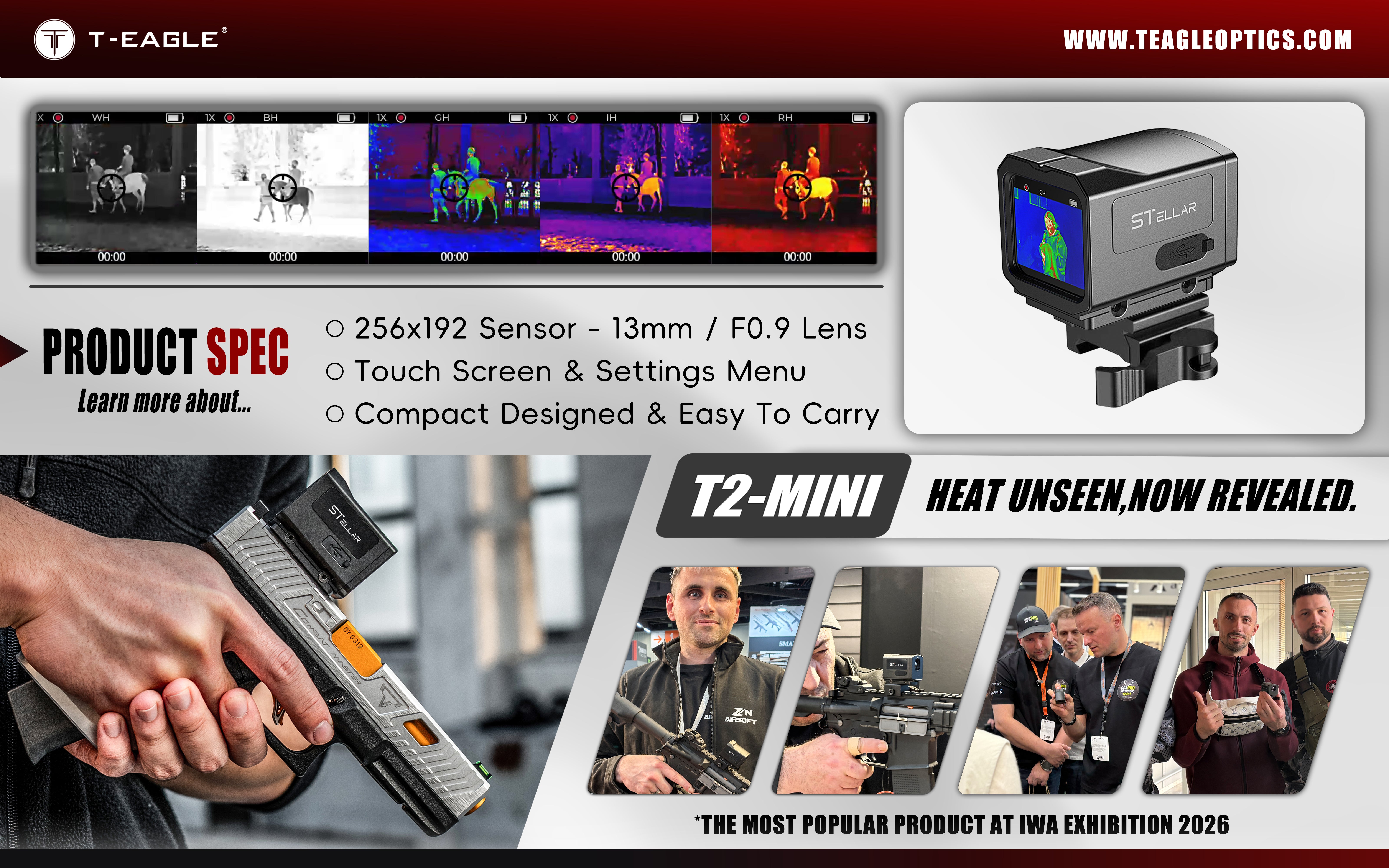 Stellar T2-MINI Ultra Compact Thermal Imaging Scope for Outdoor and Hunting-X