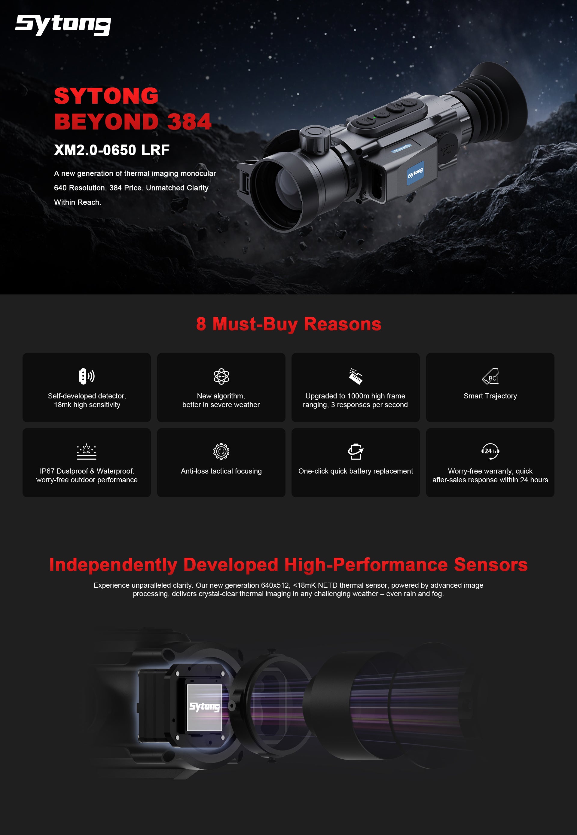 Sytong XM2.0-650L Thermal Imaging Scope With Laser Range Finder