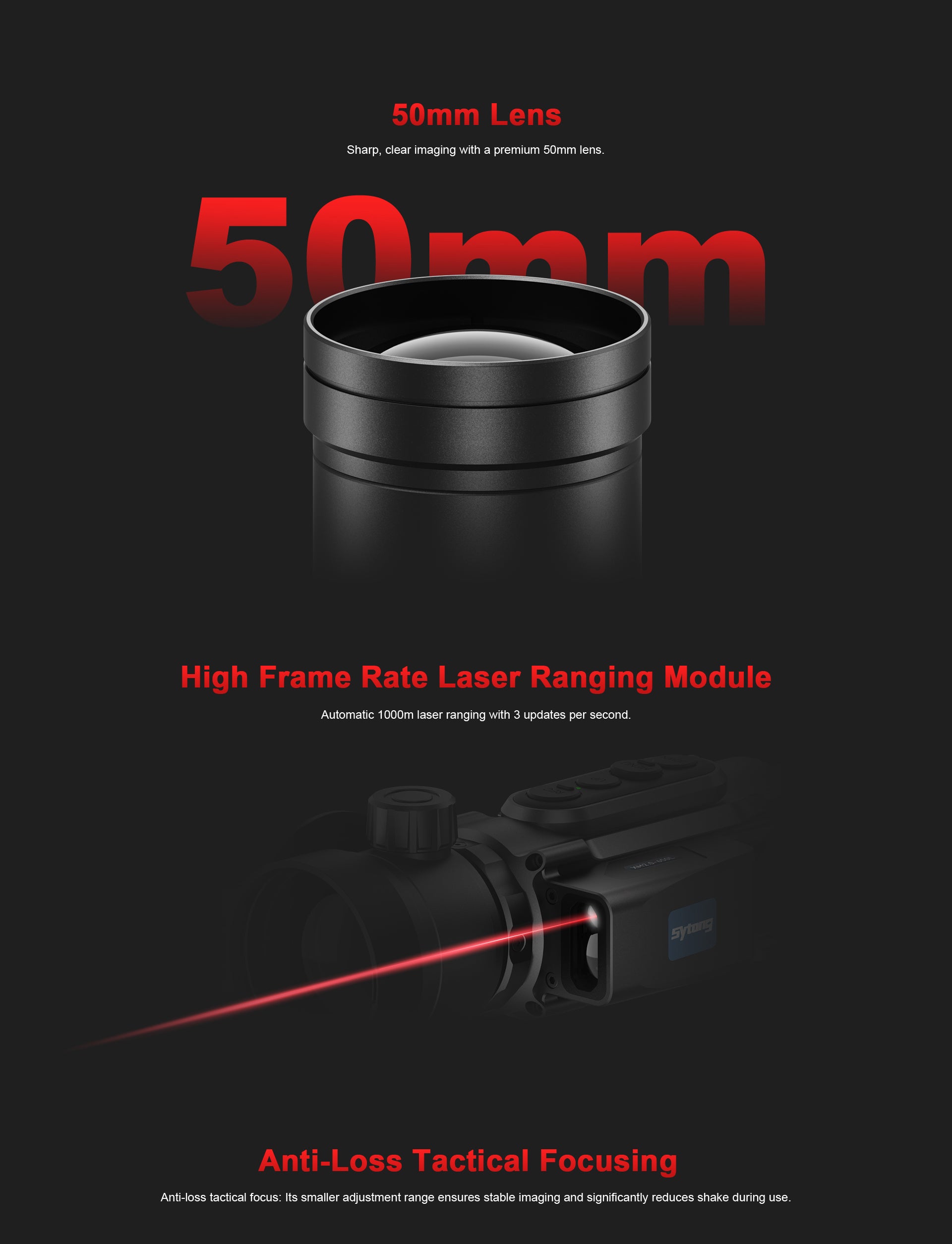 Sytong XM2.0-650L Thermal Imaging Scope With Laser Range Finder
