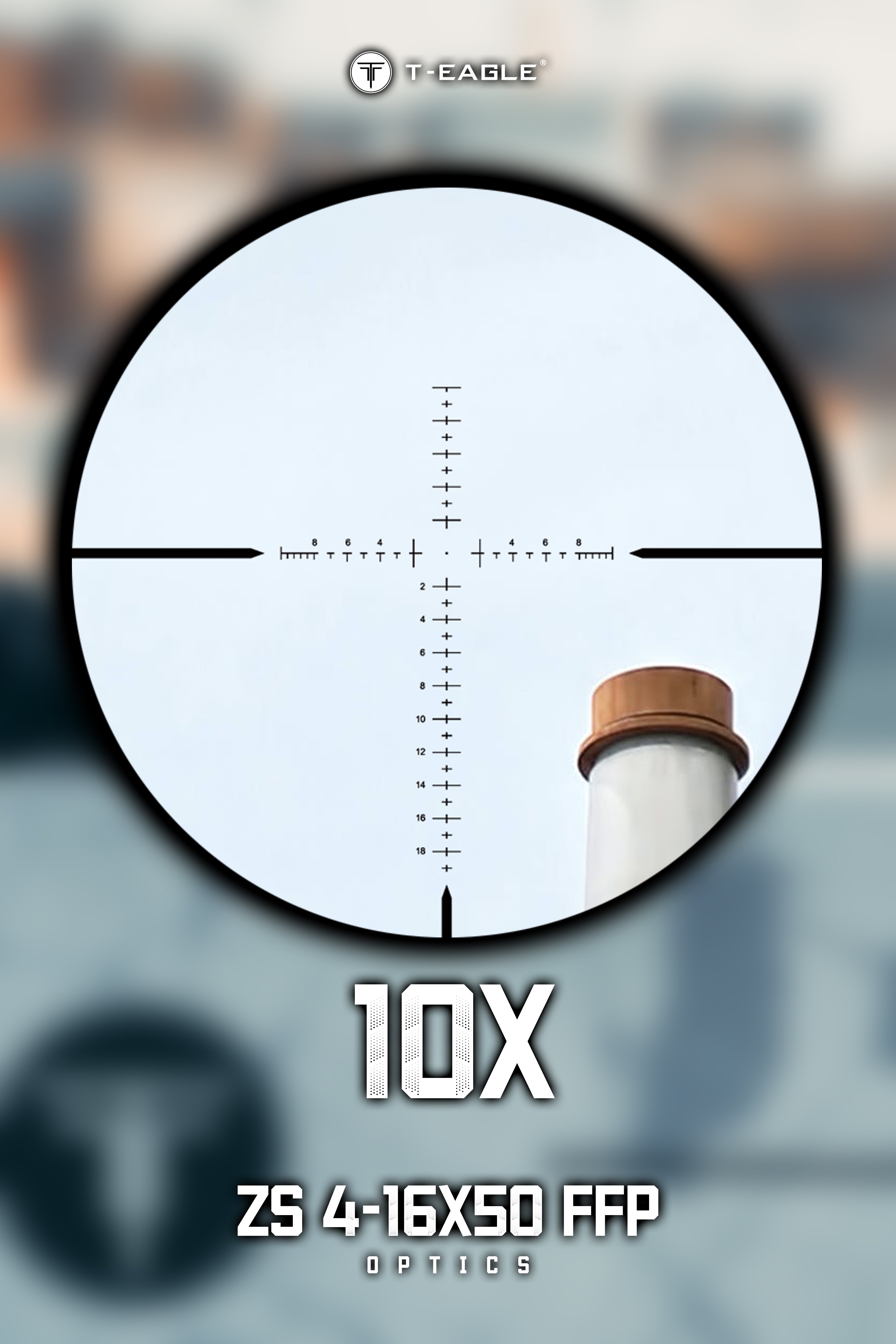 T-Eagle Long Range Riflescope ZS4-16X50 FFP 1/10 MRAD