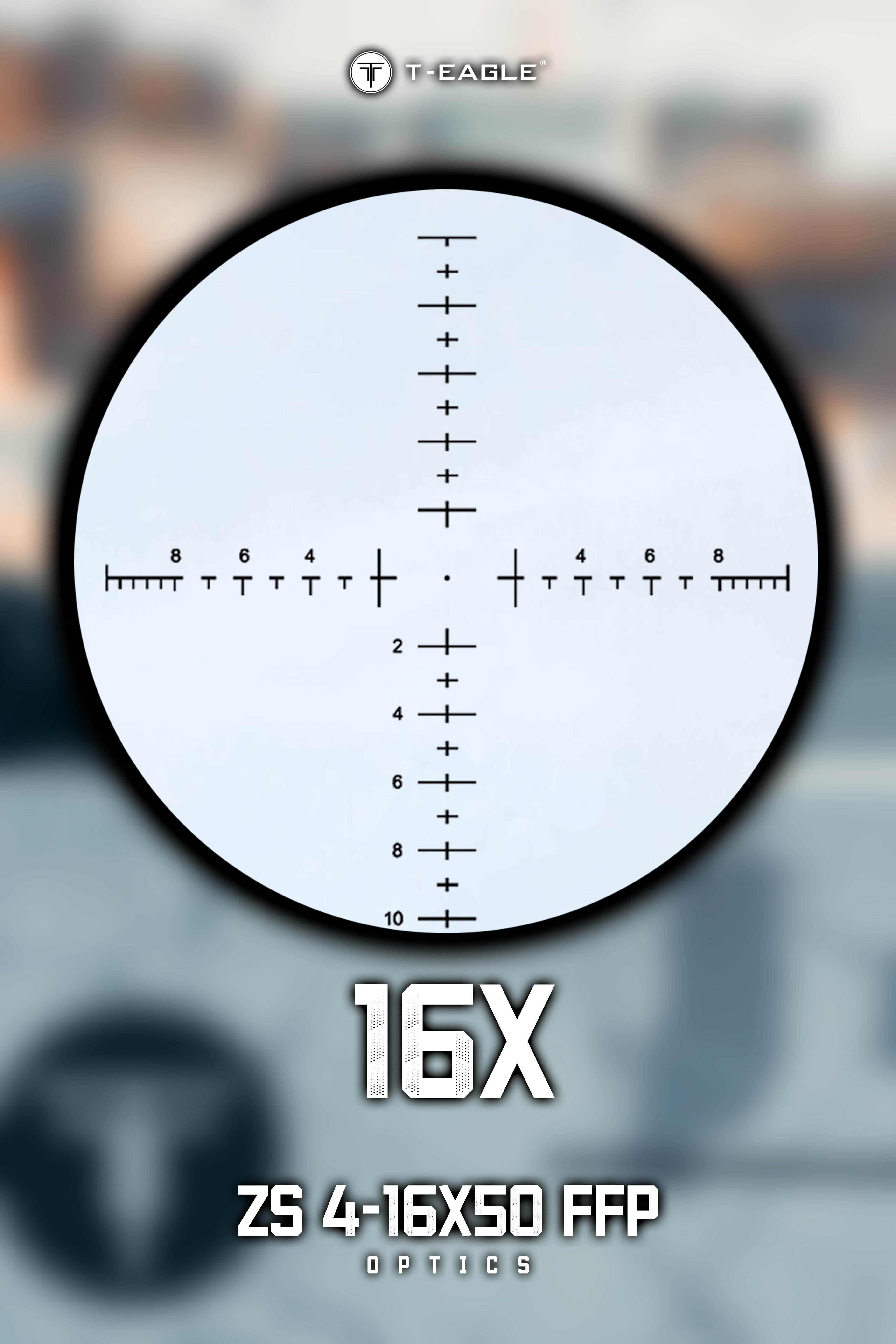 T-Eagle Long Range Riflescope ZS4-16X50 FFP 1/10 MRAD
