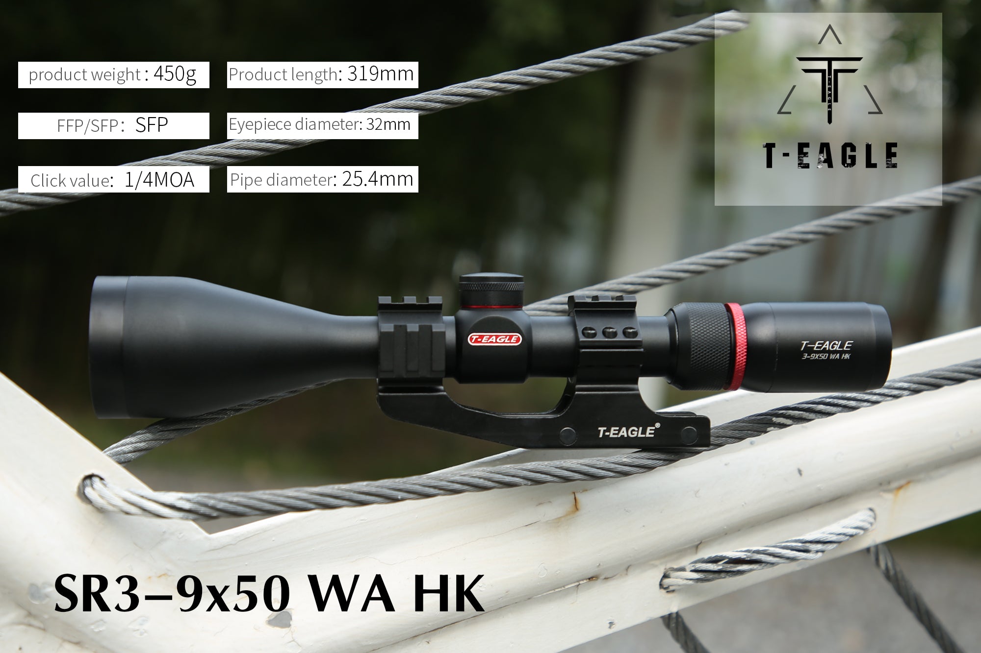 T-EAGLE SR 3-9X50 Long Range Riflescope