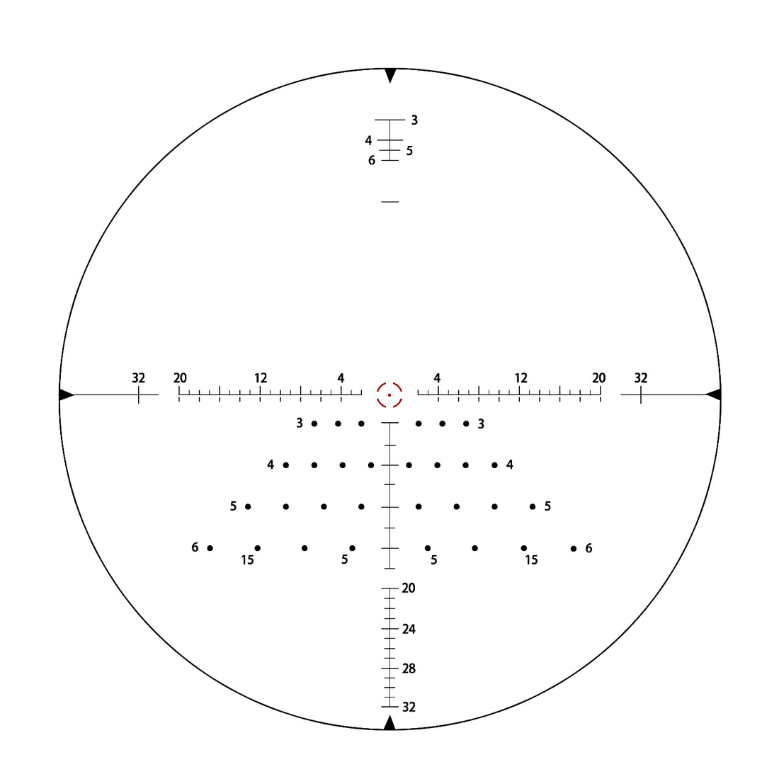 T-Eagle Long Range Riflescope AR 1.5-15X32 IR
