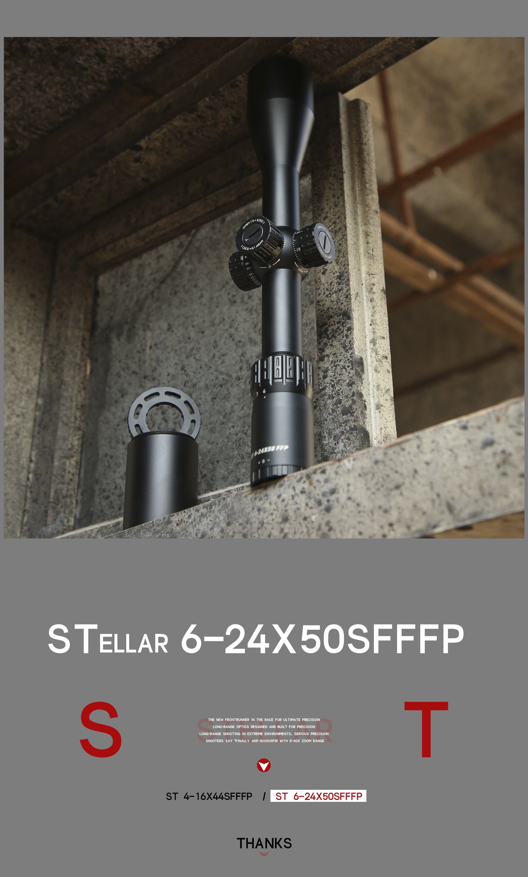 T-EAGLE ST 6-24x50 FFP Long Distance Scope Illuminated Scope