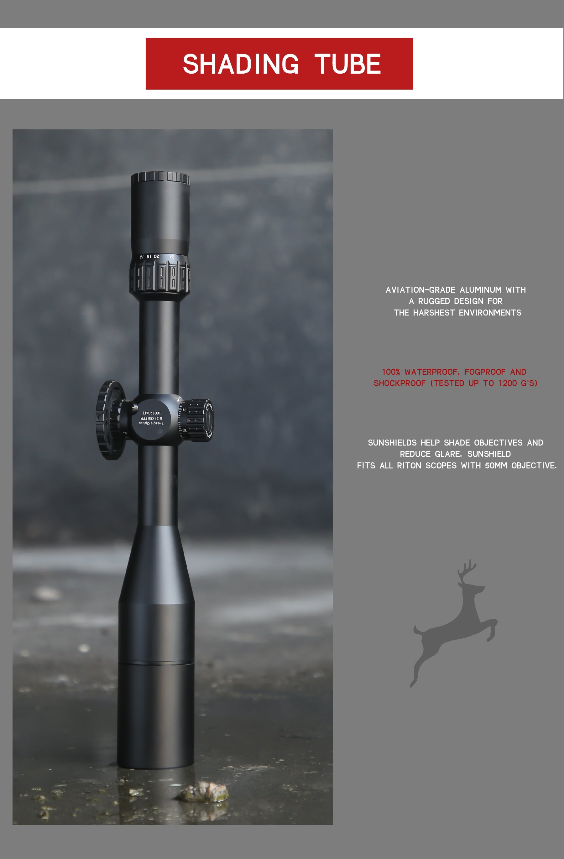 T-EAGLE ST 6-24x50 FFP Long Distance Scope Illuminated Scope