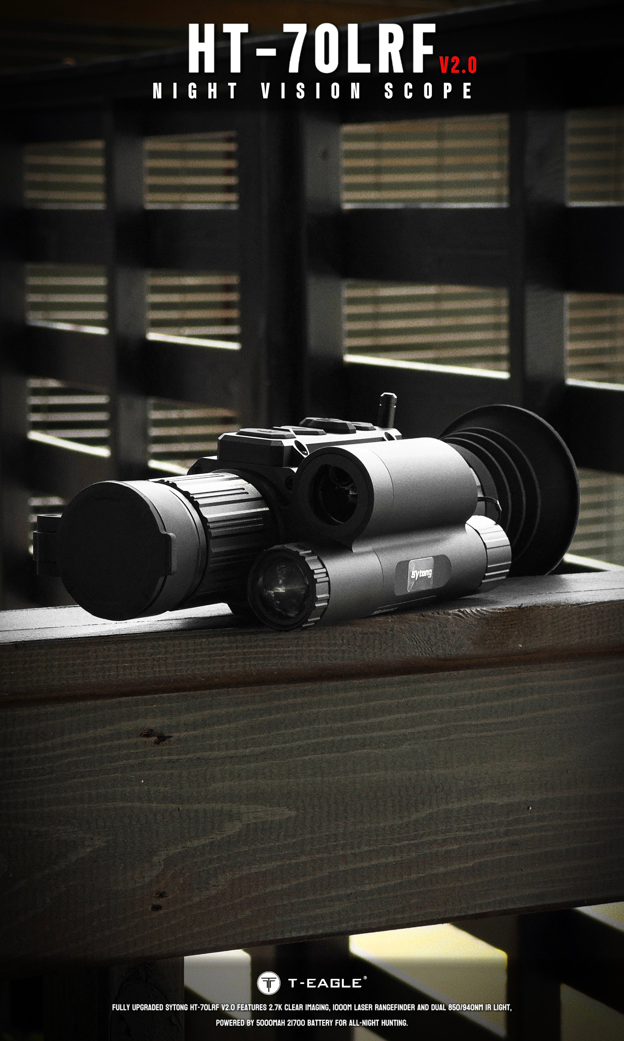 Sytong HT-70L V2 Ballistics 940nm 3x-18x Night Vision Rifle Scope
