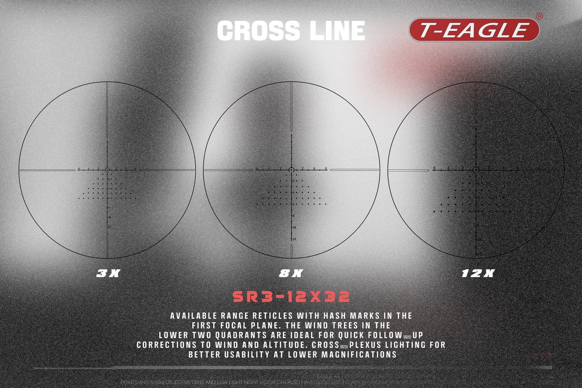 T-EAGLE SR 3-12X32AO FFP IR Riflescope