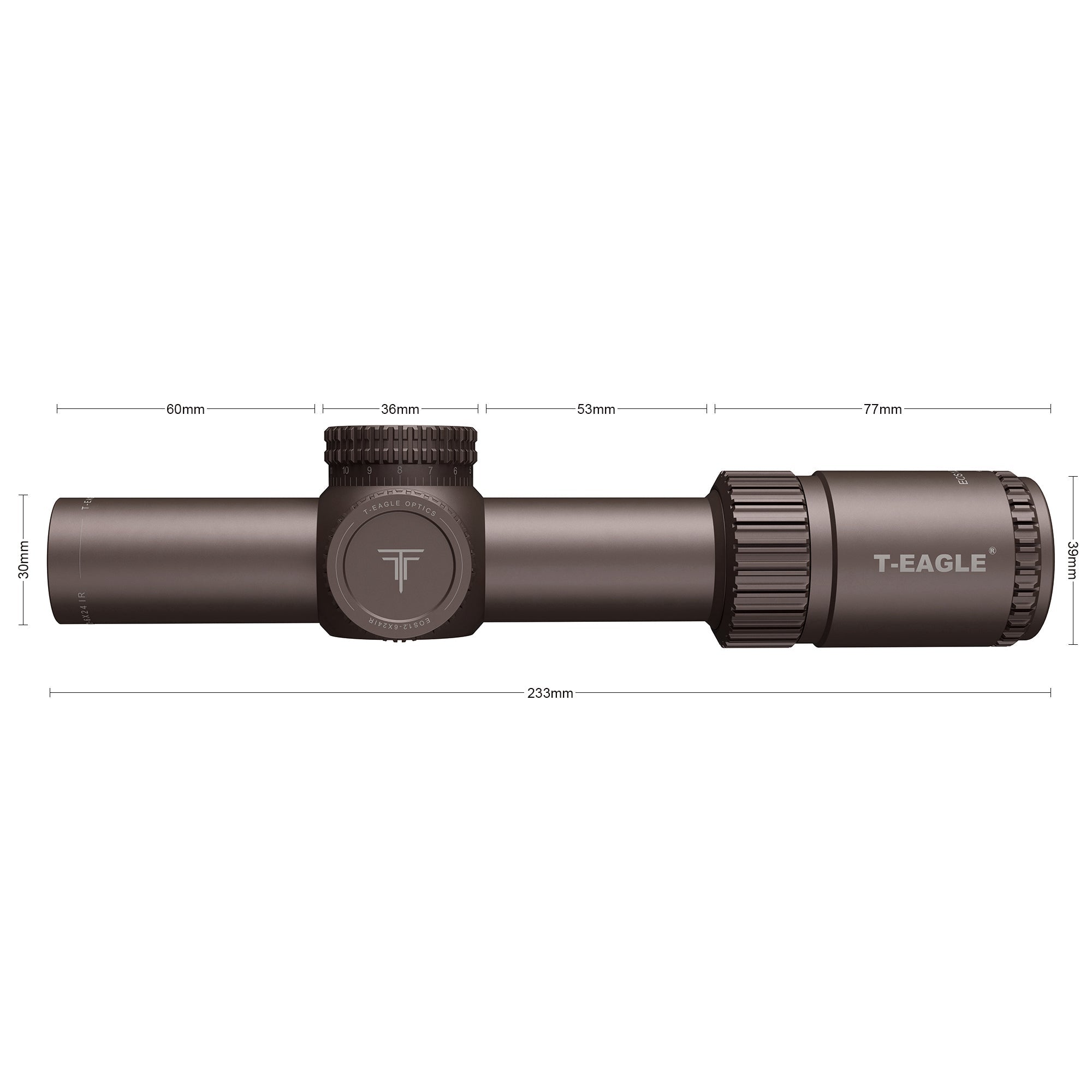 T-EAGLE EOS 1.2-6X24IR-Tan LPVO Riflescope