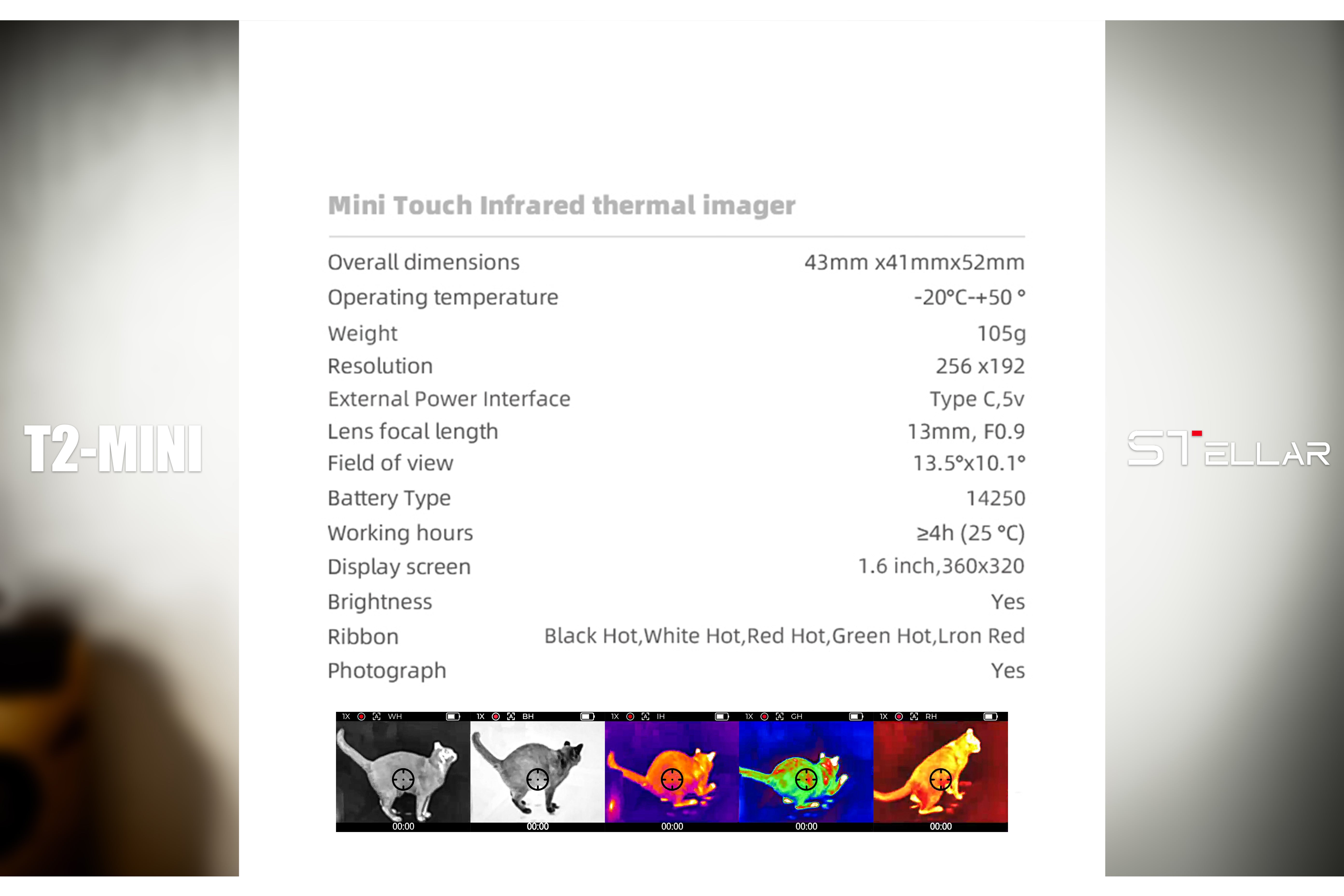 Stellar T2‑Mini Thermal Imaging Scope Lightweight Heat Vision for Wildlife Watching & Outdoor Field Scouting  E