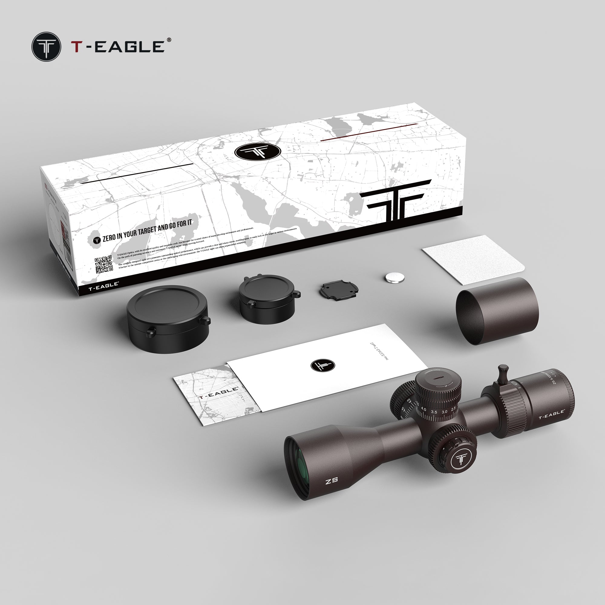 T-EAGLE ZS 3-12X44FFP-Tan Zerostop Riflescope