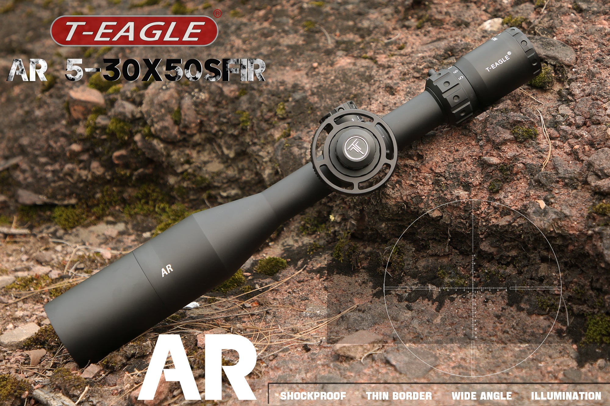 T-Eagle Long Range Riflescope AR 5-30×50 IR SFP 1/10 MIL