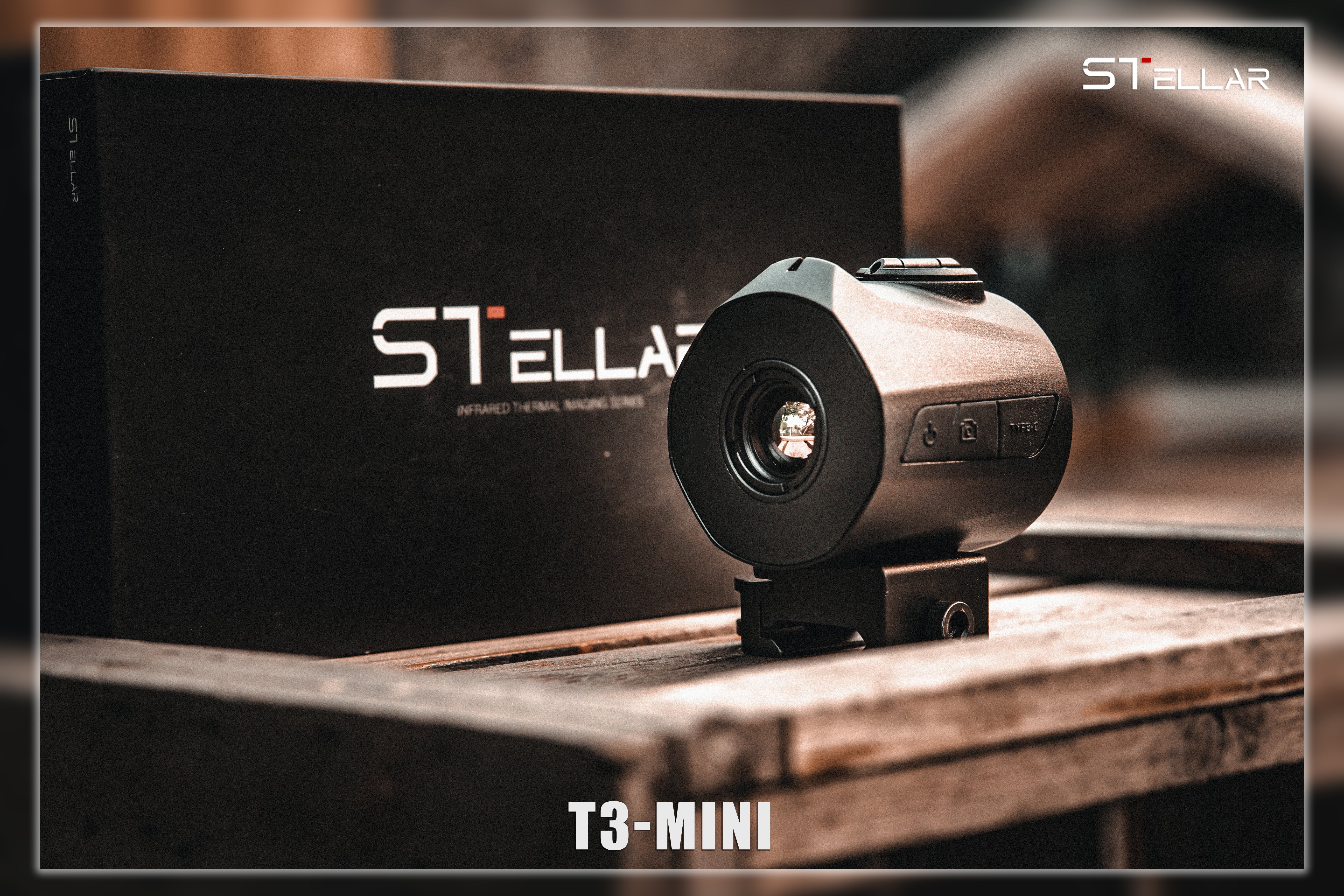 Stellar T3 Mini Rail Thermal Imaging Scope A 1.4-inch Touchscreen Thermal Imager for Wildlife Observation  E