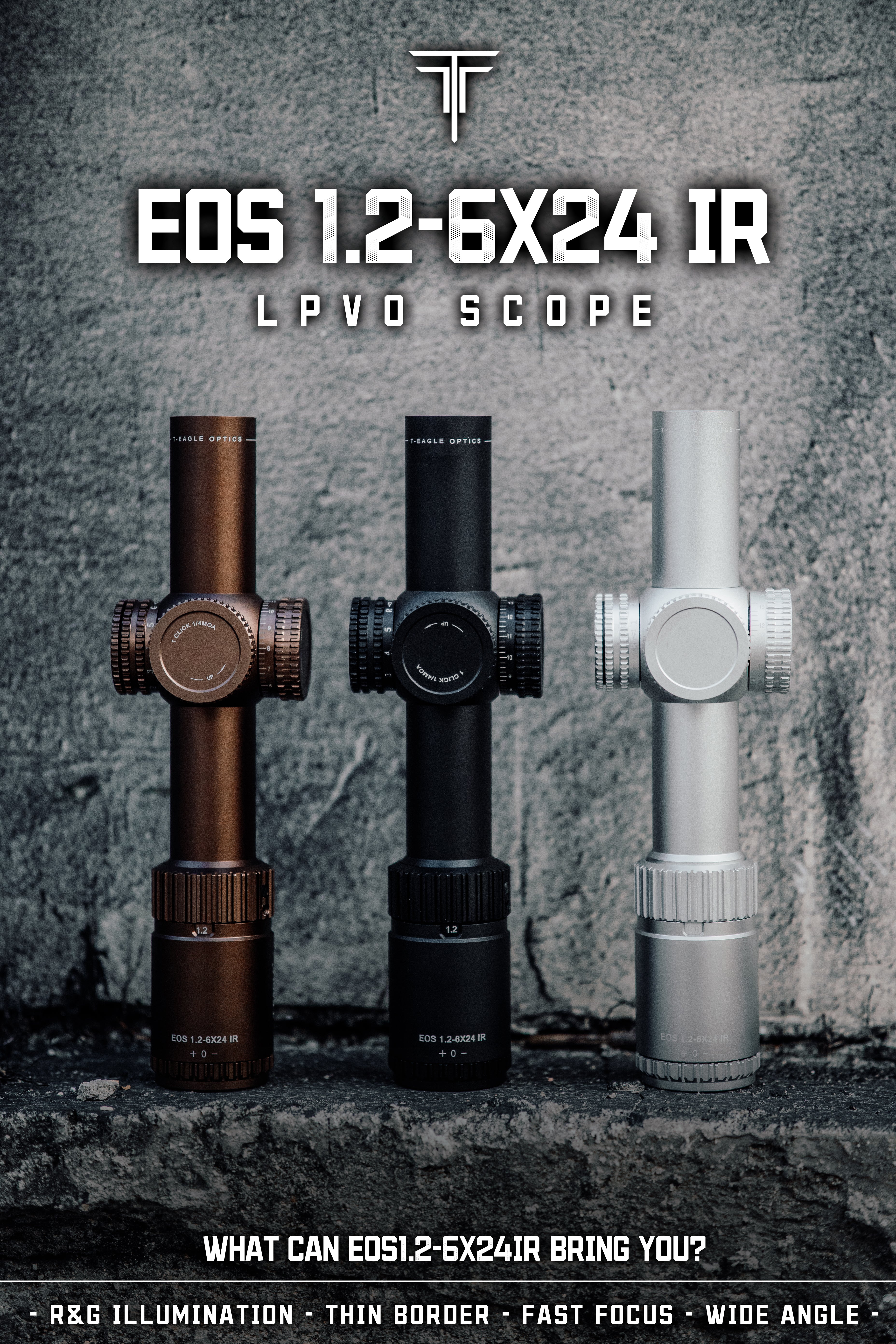 T-EAGLE EOS 1.2-6X24IR-Tan LPVO Riflescope