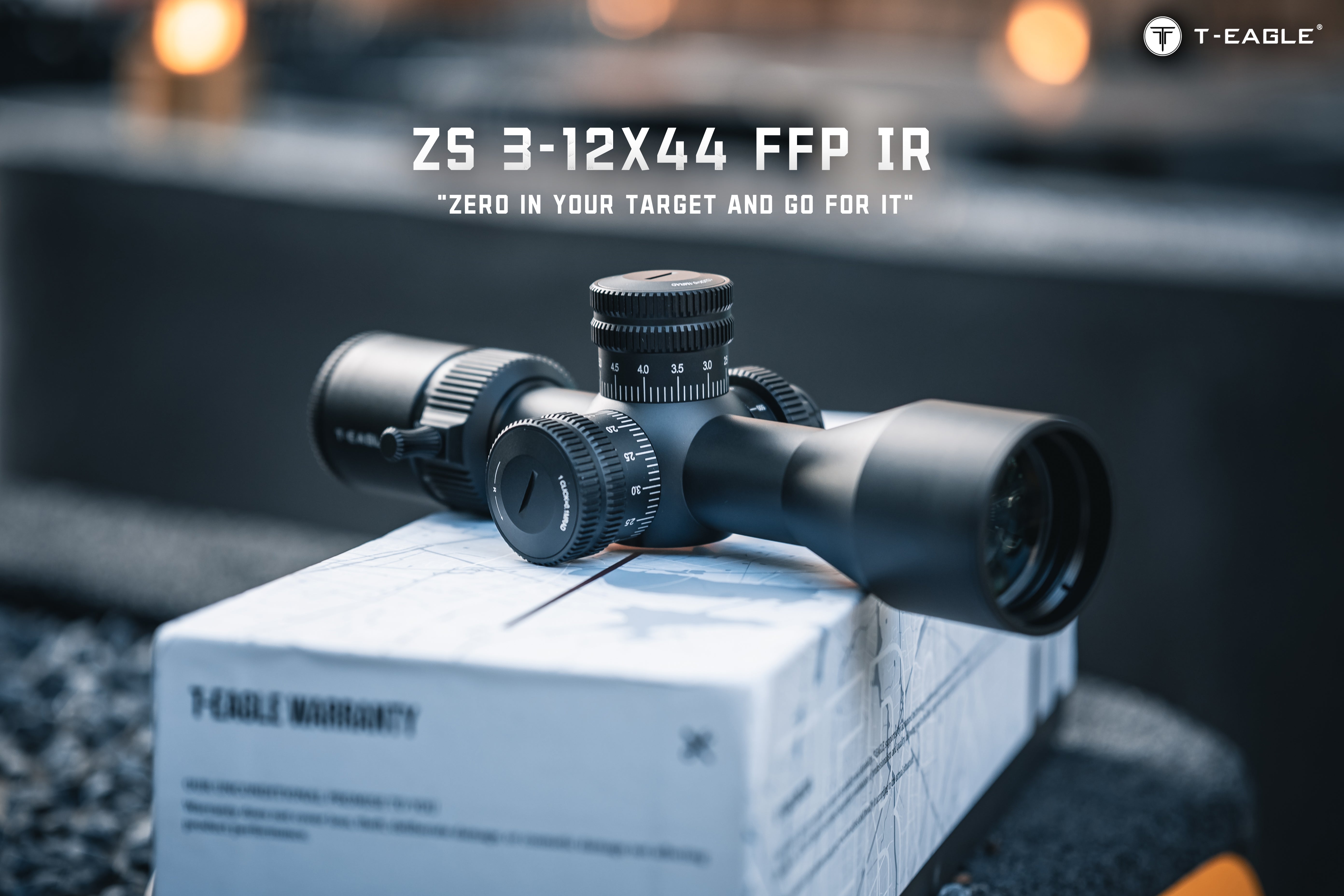 T-EAGLE ZS 3-12X44FFP-Black Zerostop Riflescope
