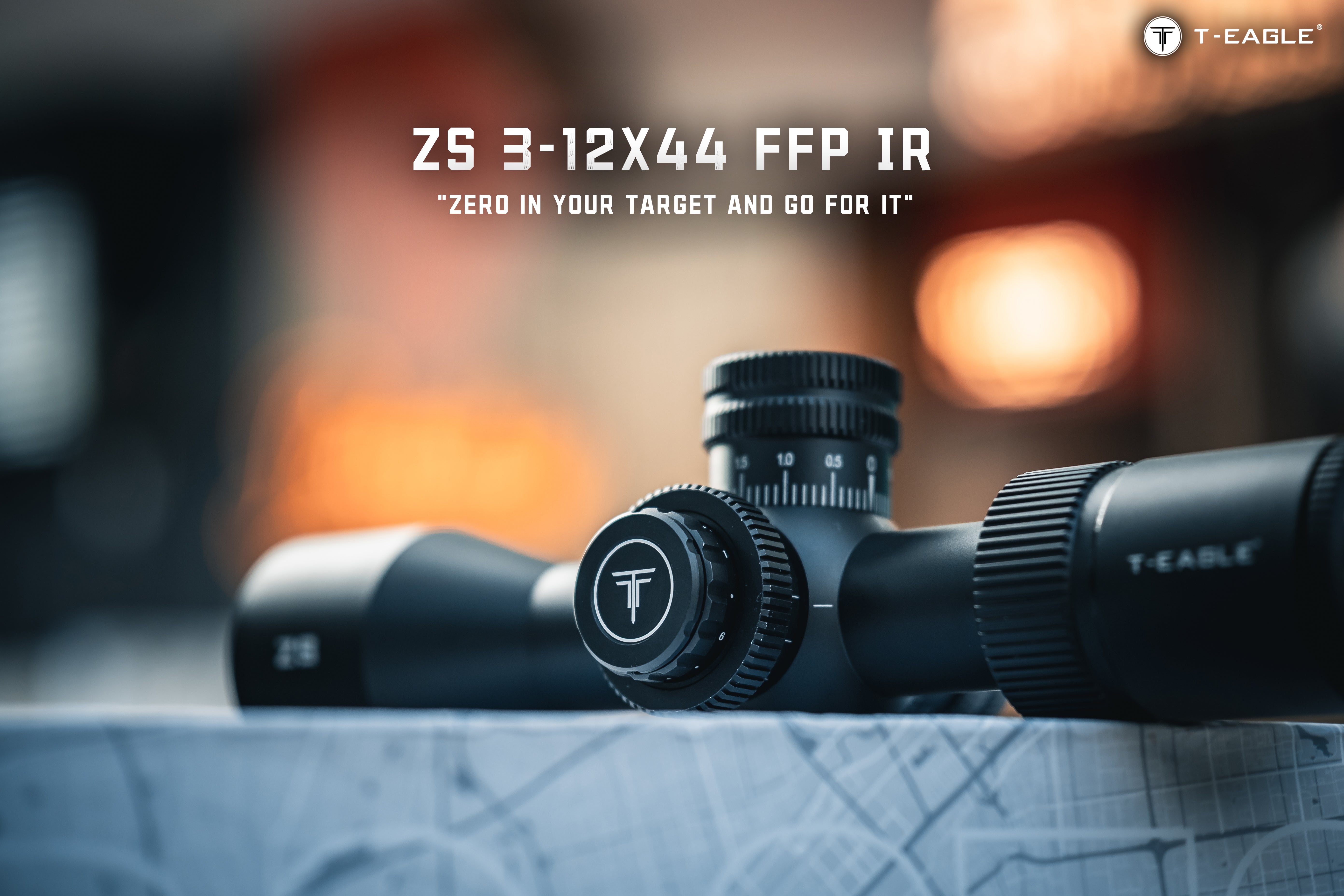 T-EAGLE ZS 3-12X44FFP-Black Zerostop Riflescope