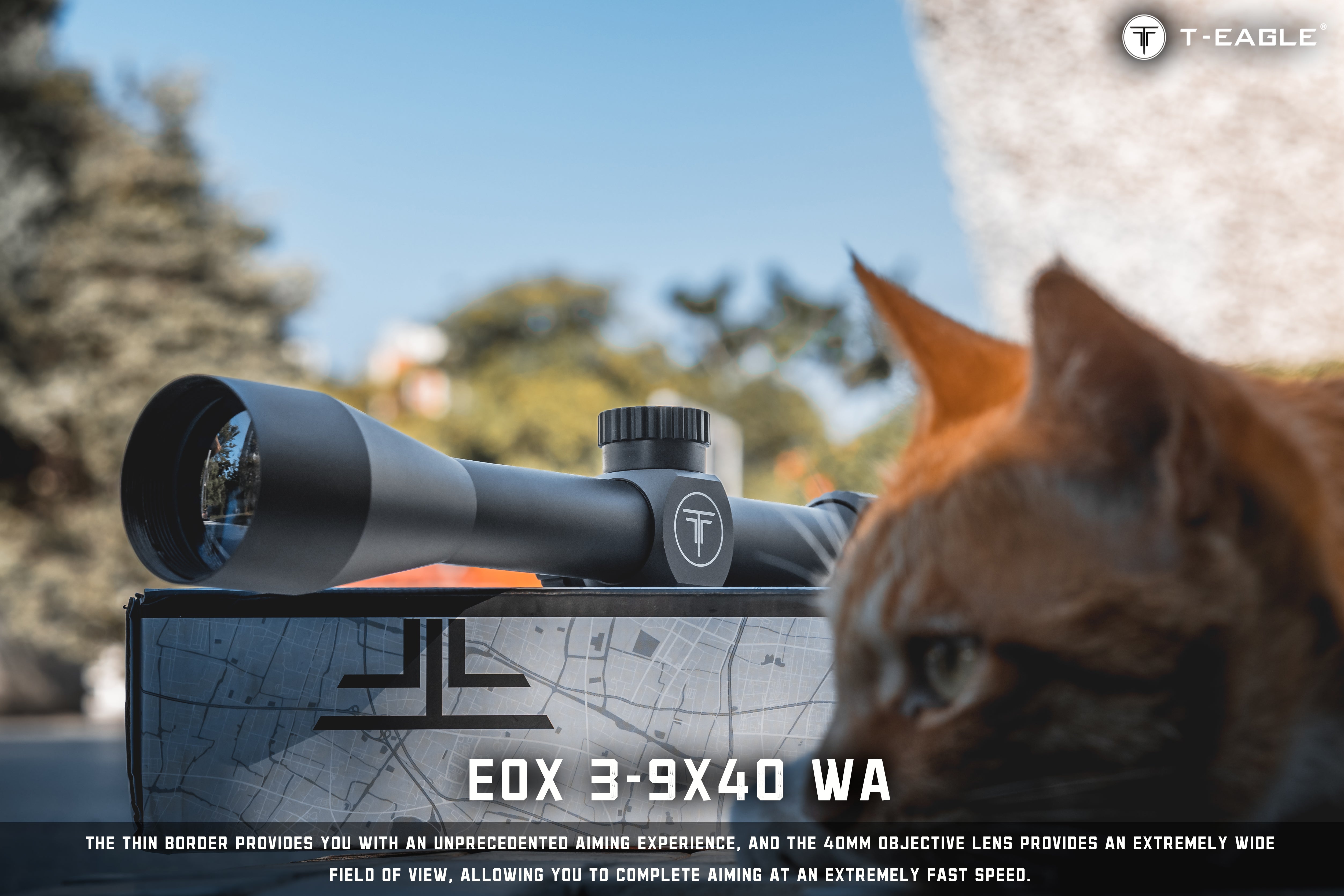 T-EAGLE EOX 3-9X40WA Long Range Riflescope