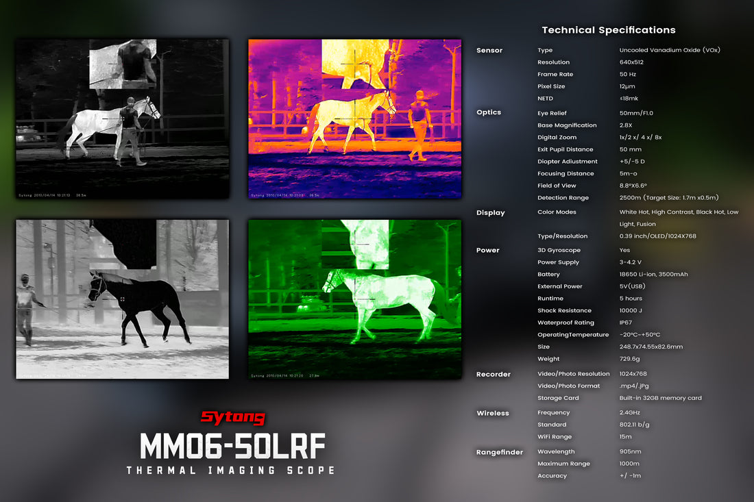 Sytong MM06-50LRF Thermal Imaging Scope With Laser Range Finder