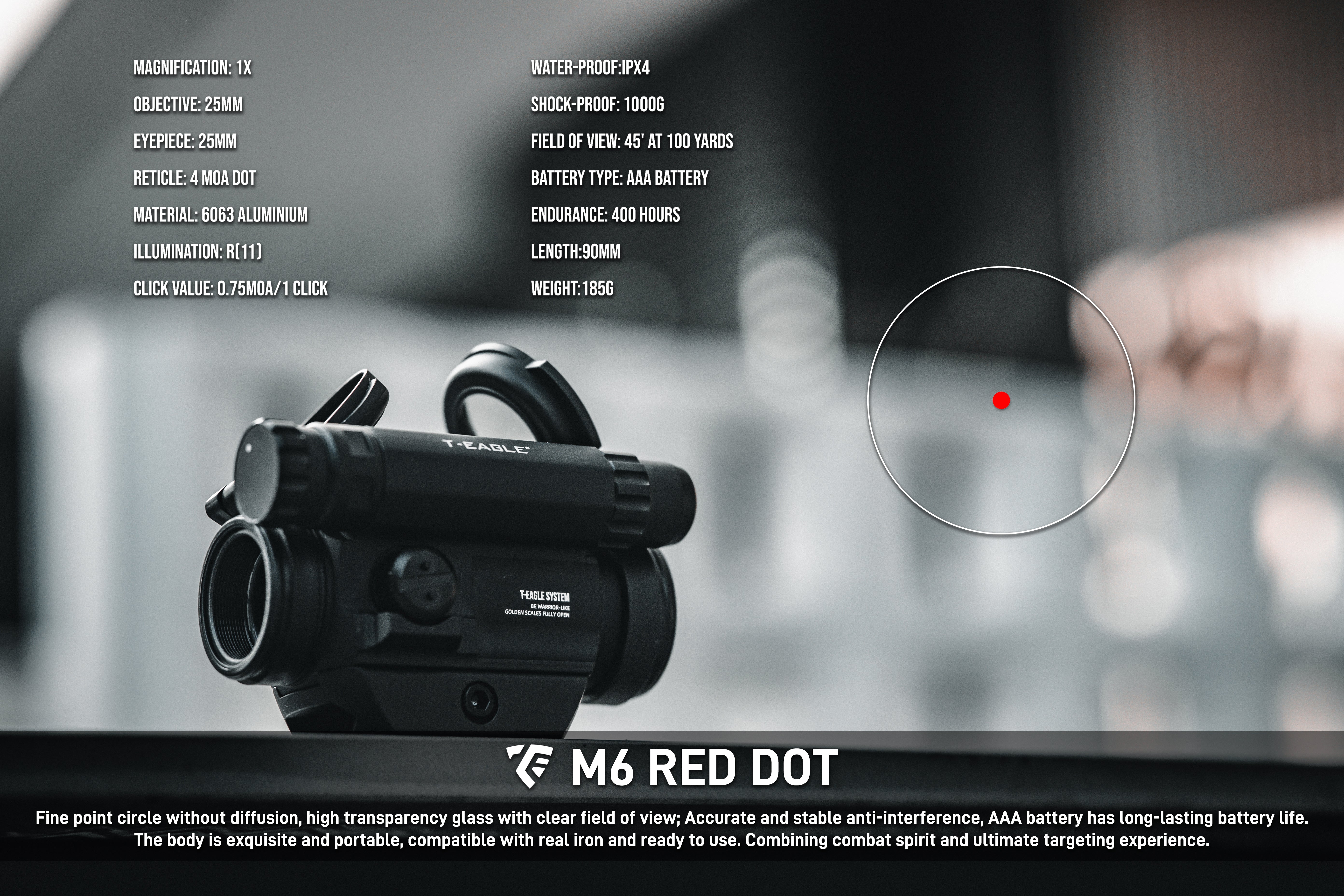 T-EAGLE M6-Low Red Dot Sight