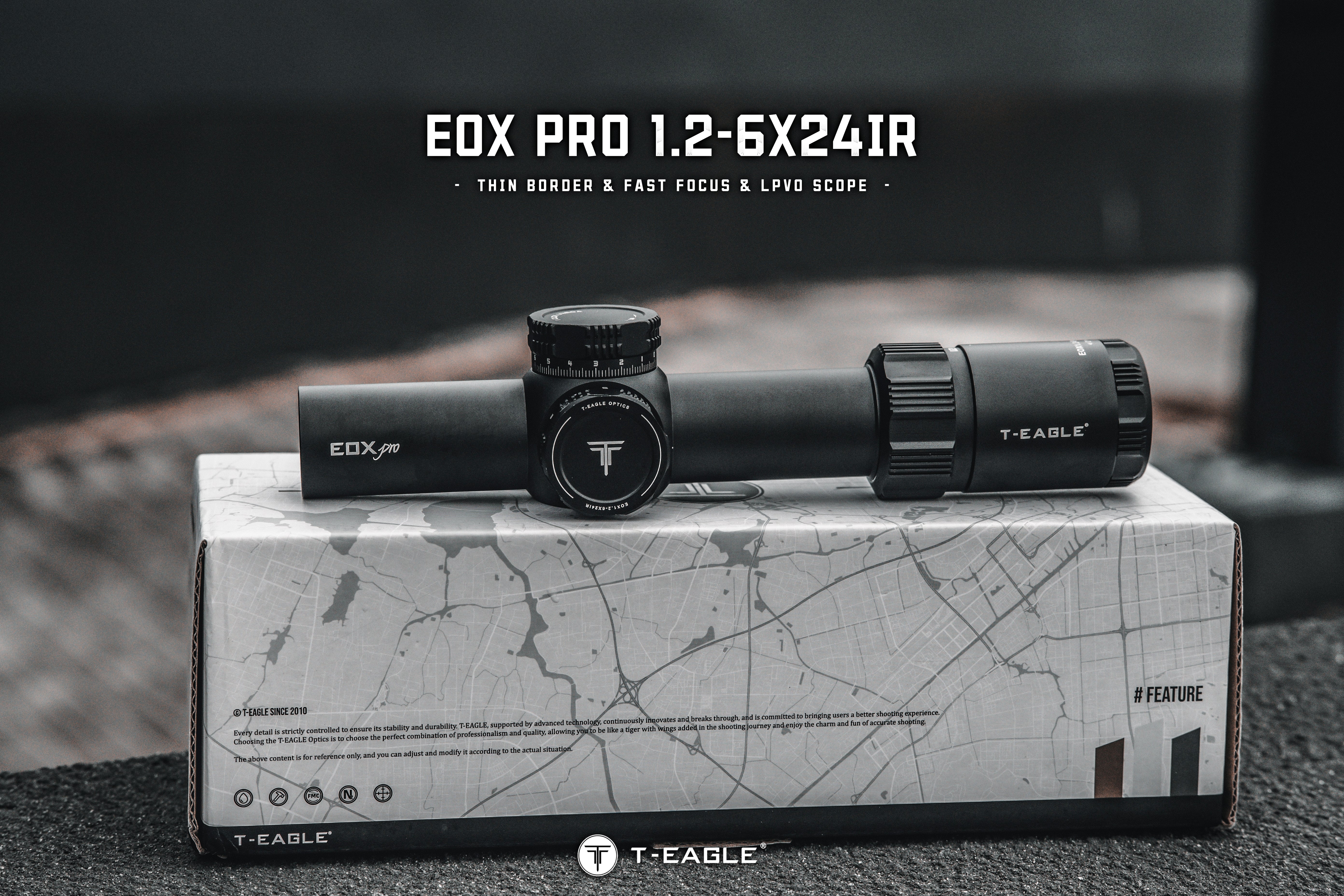 T-EAGLE EOX PRO 1.2-6X24 IR SFP LPVO Riflescope
