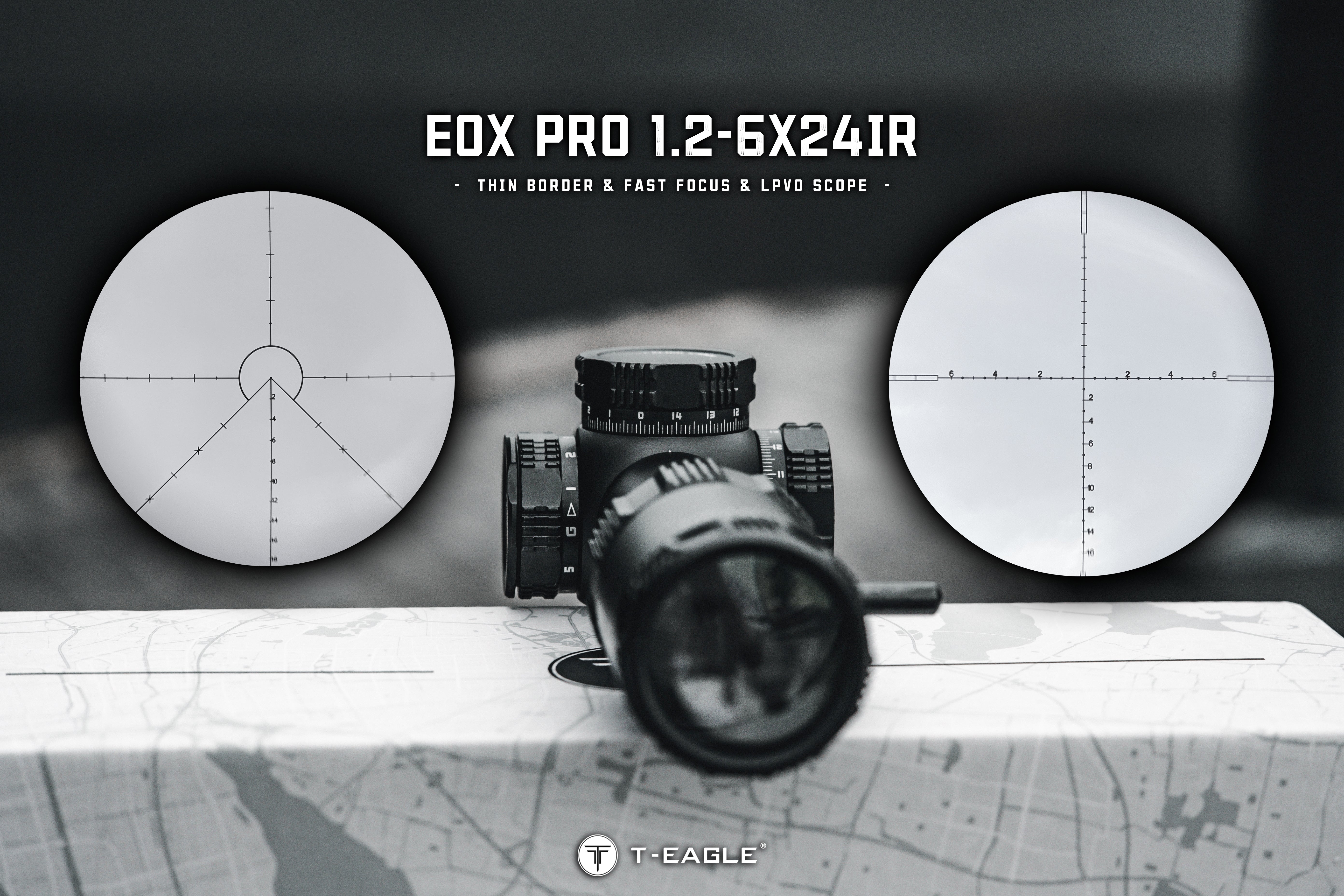 T-EAGLE EOX PRO 1.2-6X24 IR SFP LPVO Riflescope
