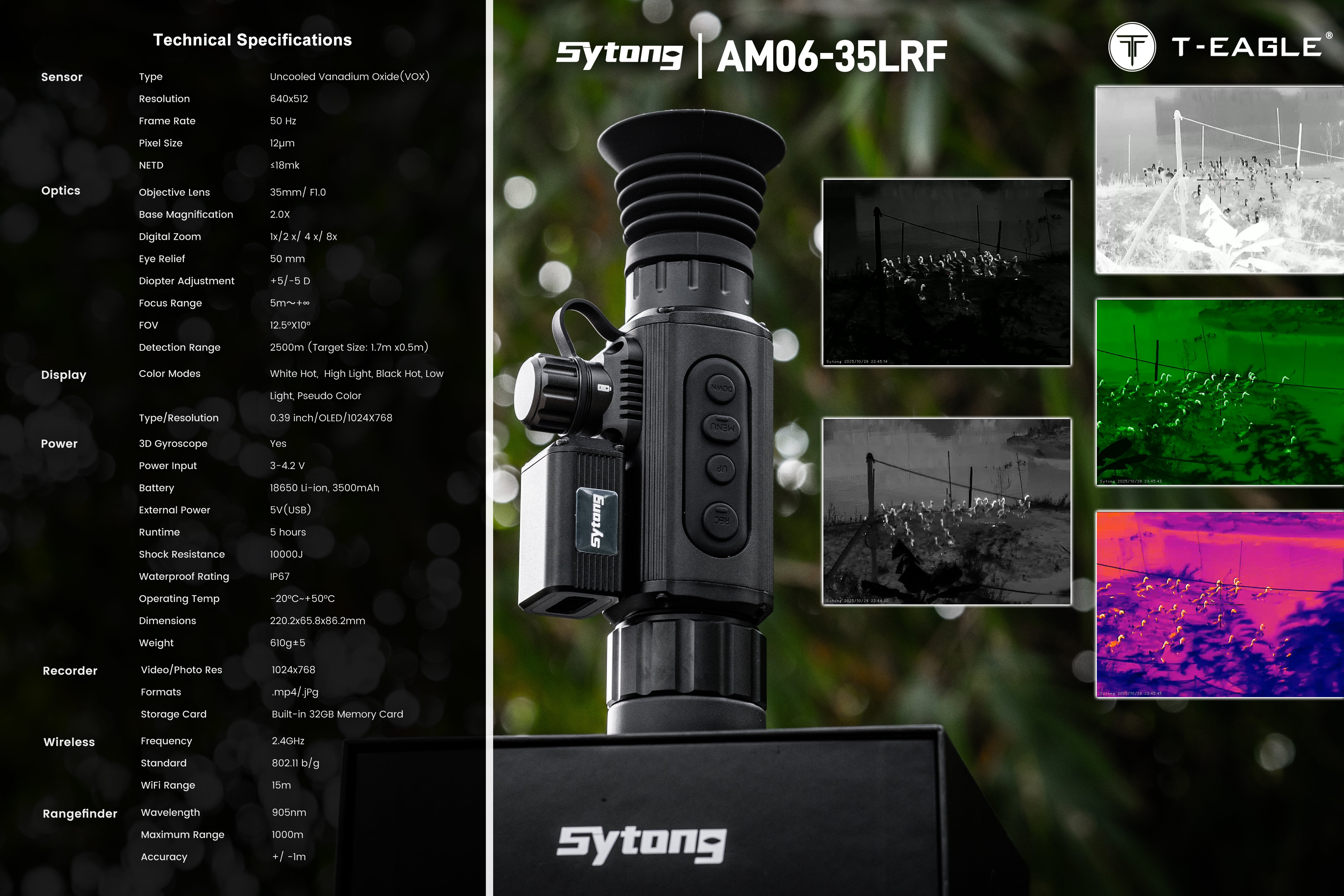 Sytong AM06-35LRF Thermal Imaging Scope With Laser Range Finder