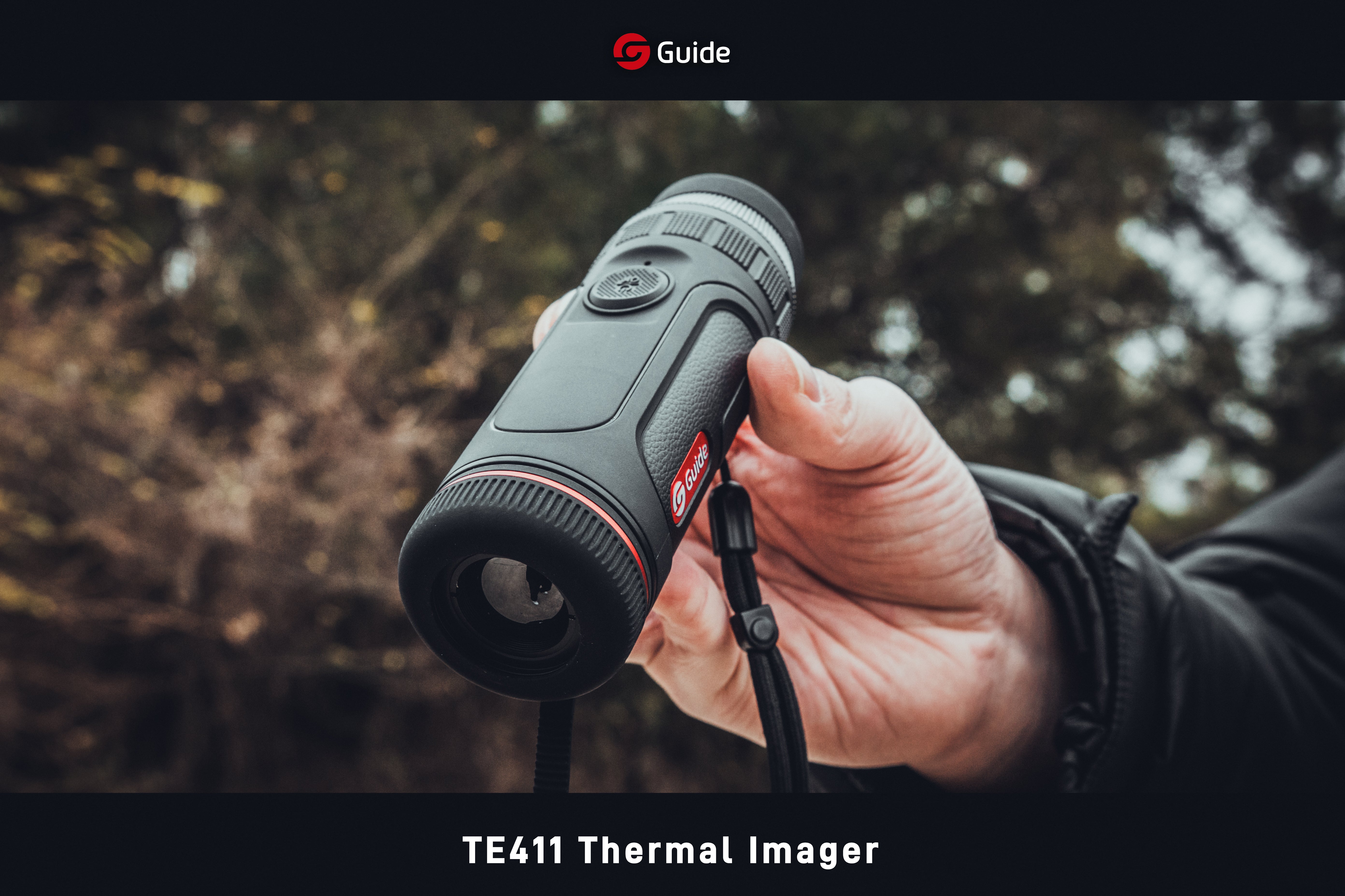 Guide TE411 Thermal Monocular, 19mm F1.0 Lens, WiFi, IP67 Waterproof for Hunting & Patrol