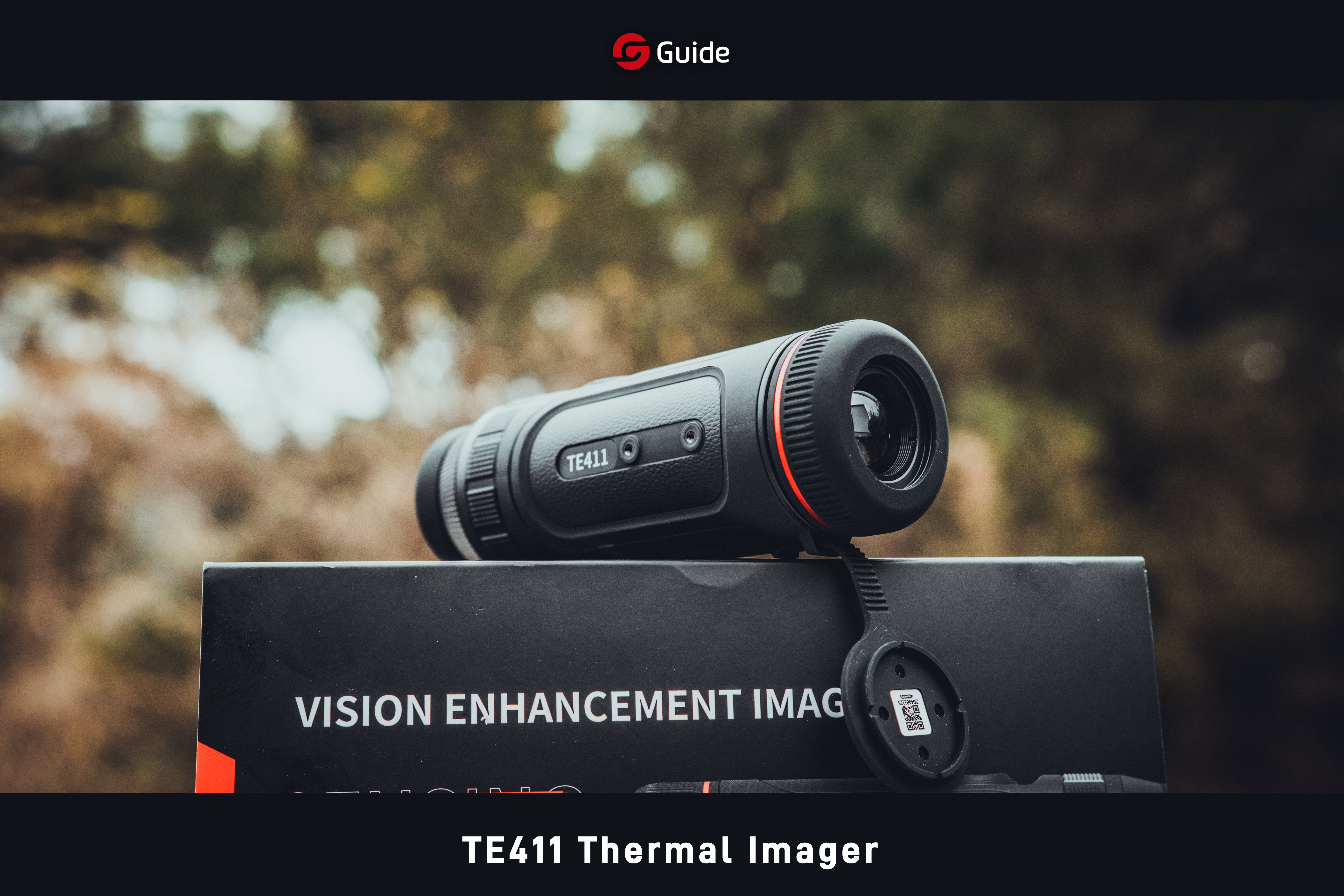 Guide TE411 Thermal Monocular, 19mm F1.0 Lens, WiFi, IP67 Waterproof for Hunting & Patrol