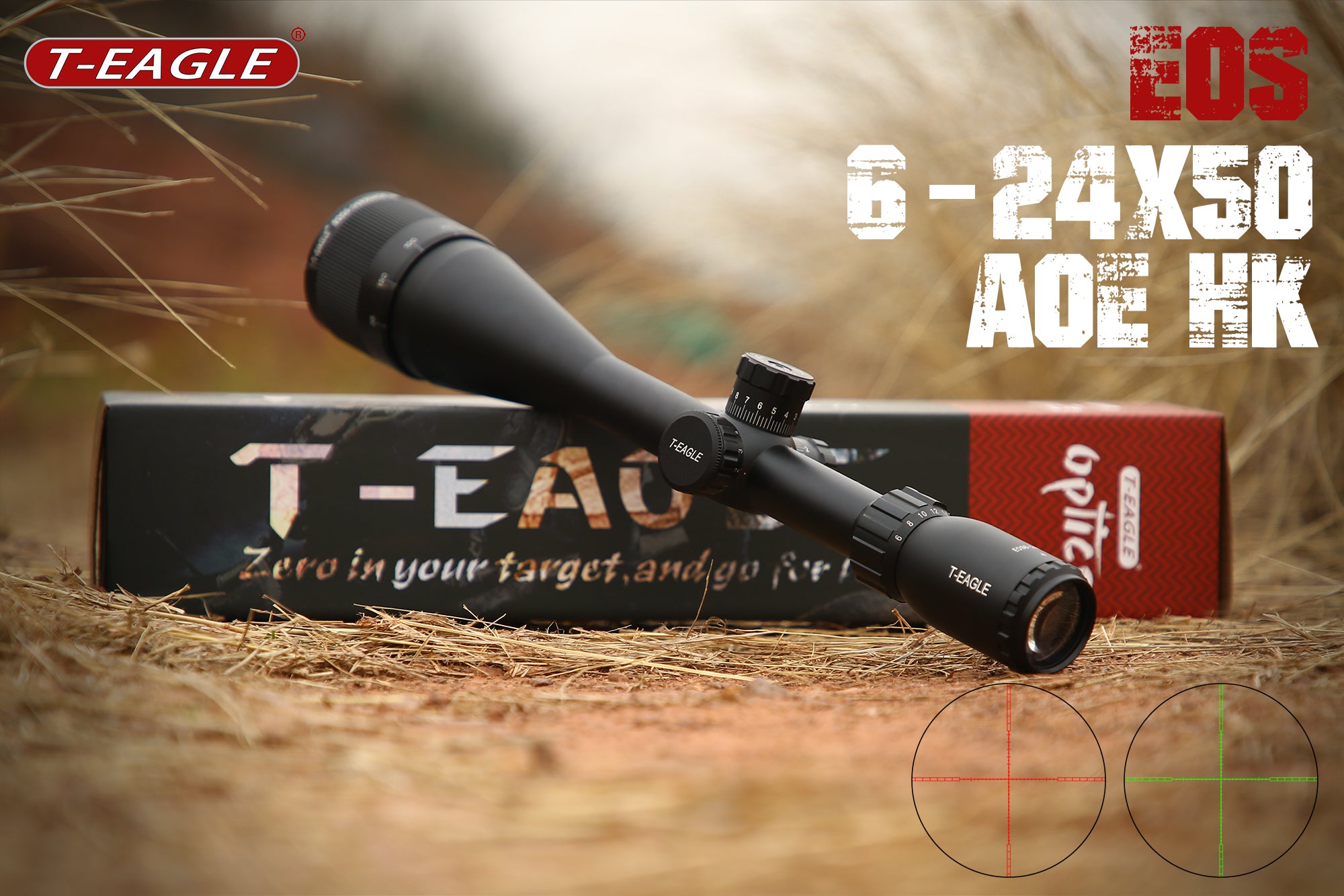 T-Eagle EOS 6-24X50AOE HK Hunting Long Range Rifle Scopes
