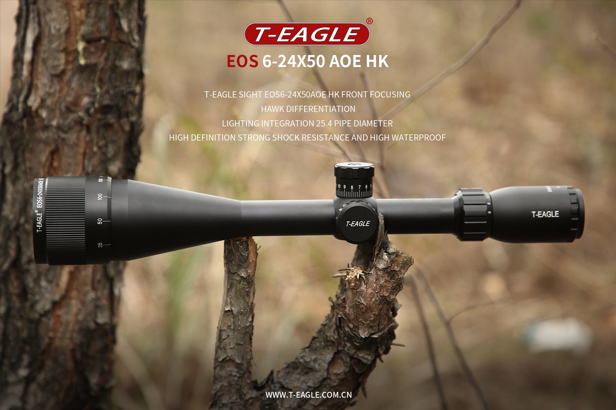 T-Eagle EOS 6-24X50AOE HK Hunting Long Range Rifle Scopes