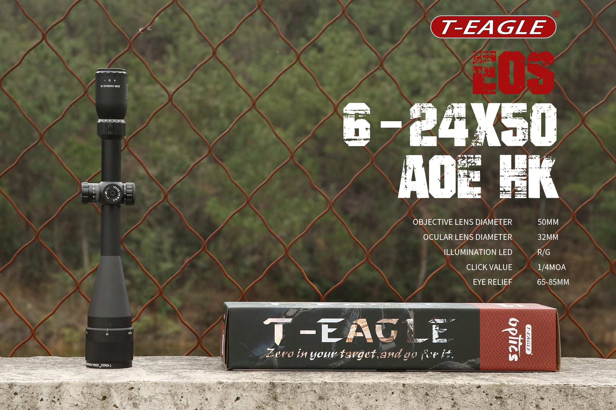 T-Eagle EOS 6-24X50AOE HK Hunting Long Range Rifle Scopes