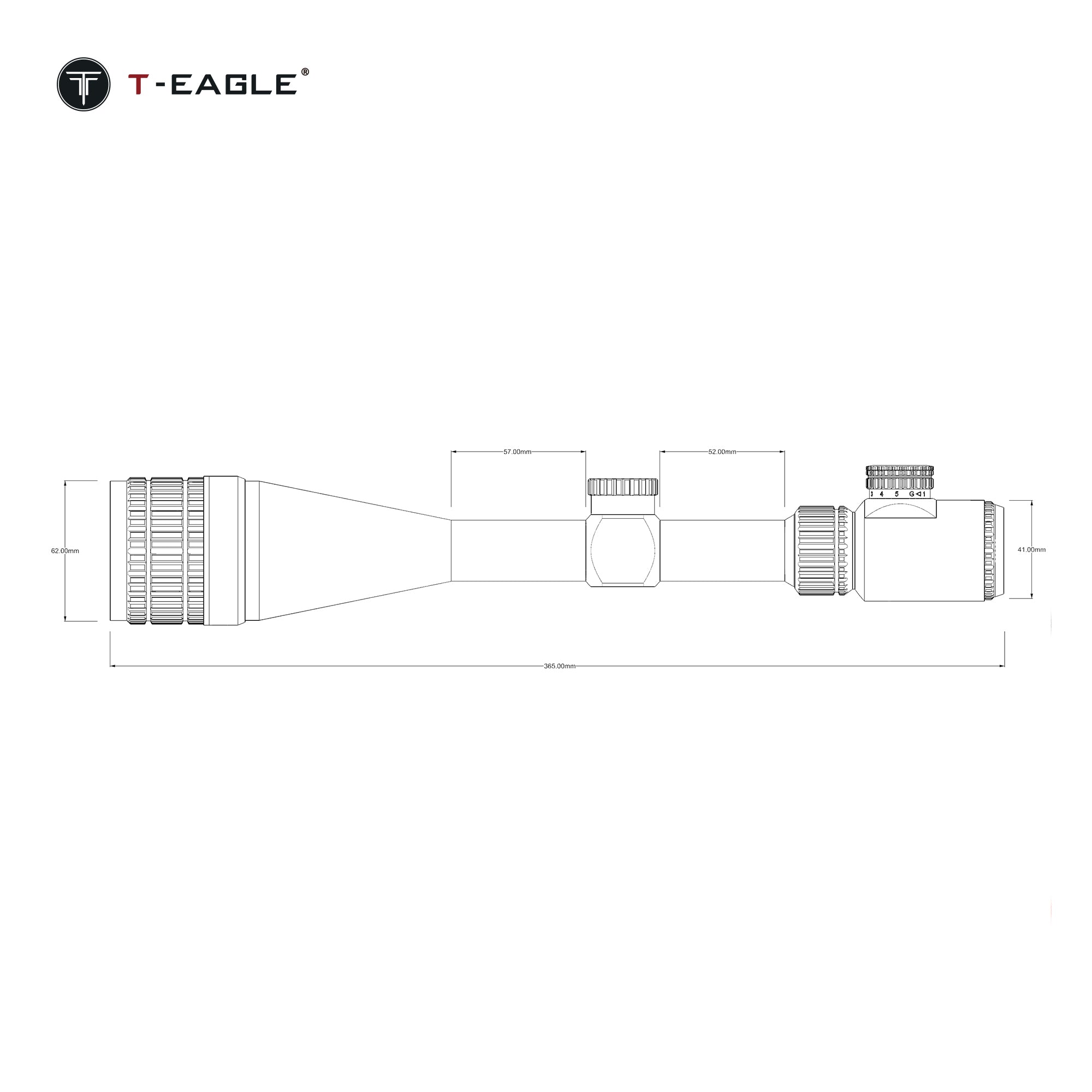 T-EAGLE EOX 6-24X50 AOEG Long Range Riflescope