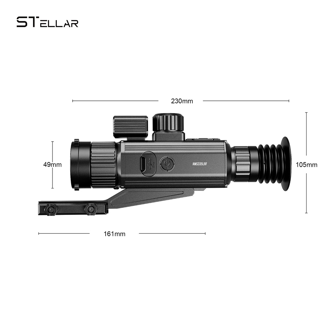 STELLAR AMS GEN II 335 LRF Popular Model Monocular Thermal Imaging Scope 384x288 Resolution 35mm Lens