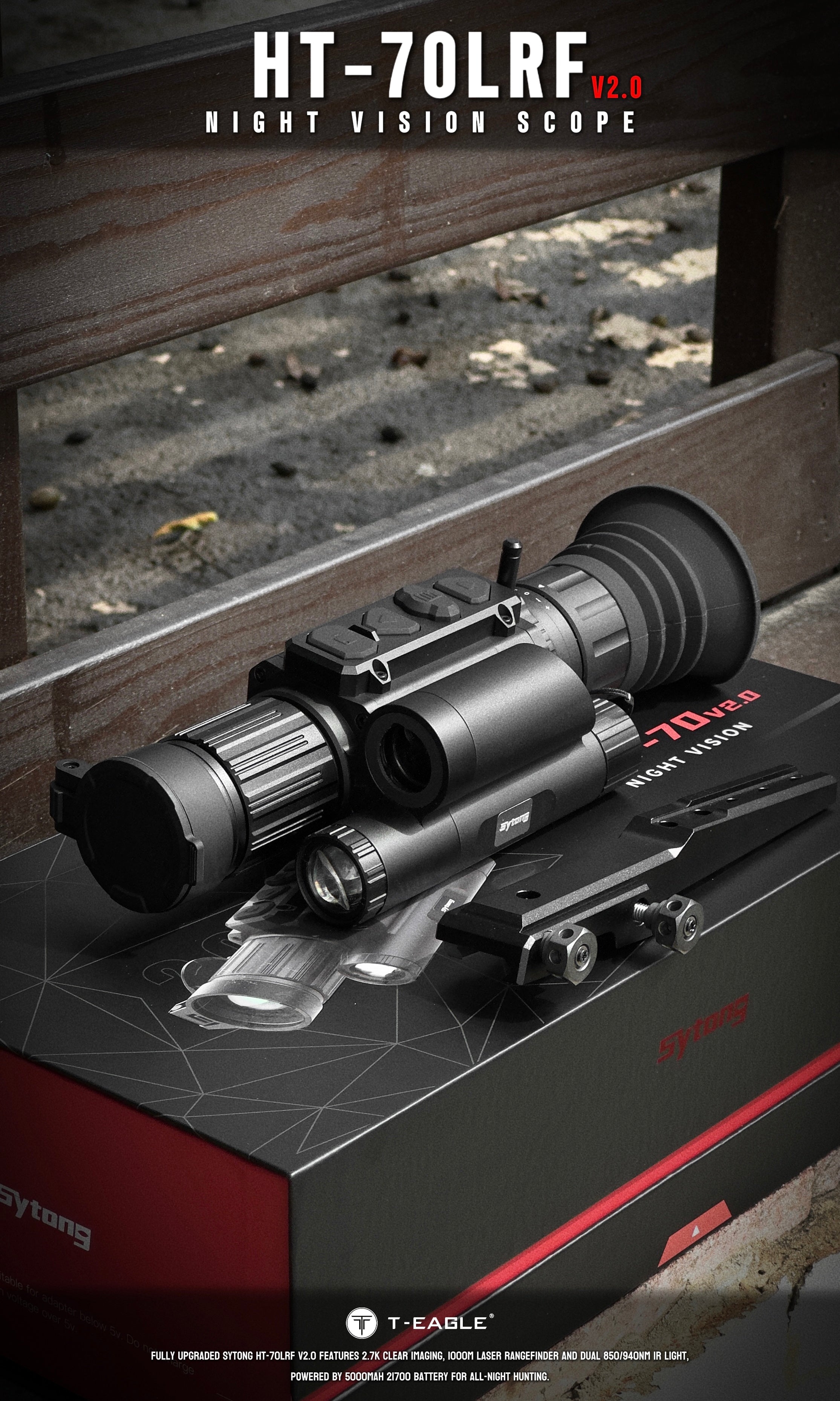 Sytong HT-70L V2 Ballistics 940nm 3x-18x Night Vision Rifle Scope