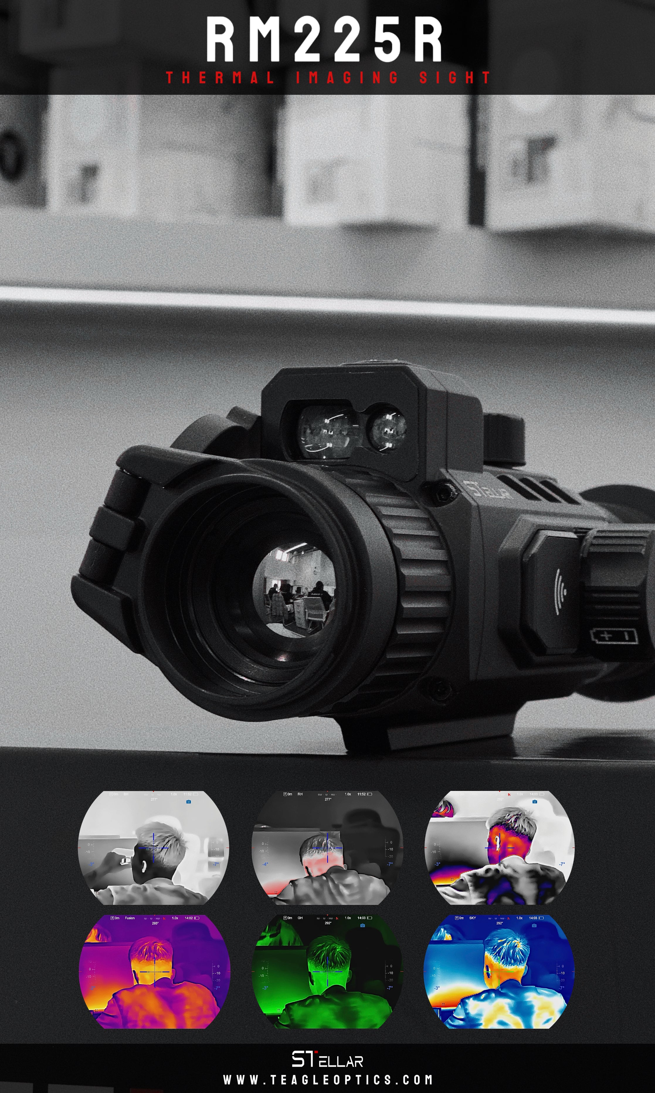 STELLAR RP225R Thermal Imaging Sight Built-in Laser Rangefinder & Ballistic Calculator