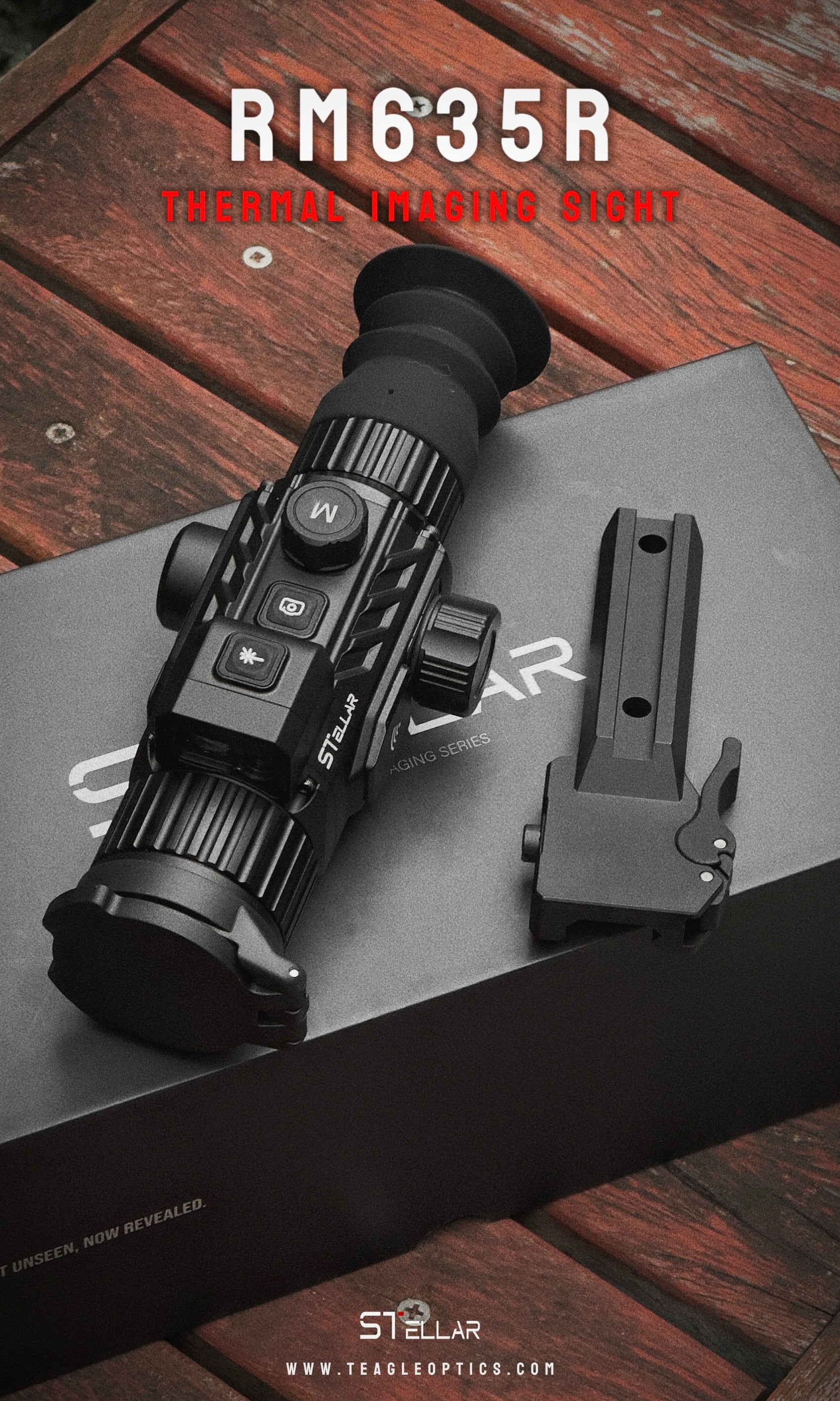 Stellar RM635R Thermal Imaging Sight 640×512 12μm 35mm Lens 1200m Laser Rangefinder Ballistic Calculation IP67 Night Vision Scope for Hunting
