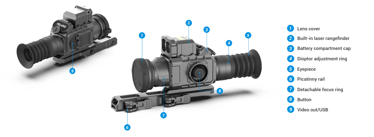 Conotech Polaris 350RL With Laser Rangefinder Thermal Imaging Scope